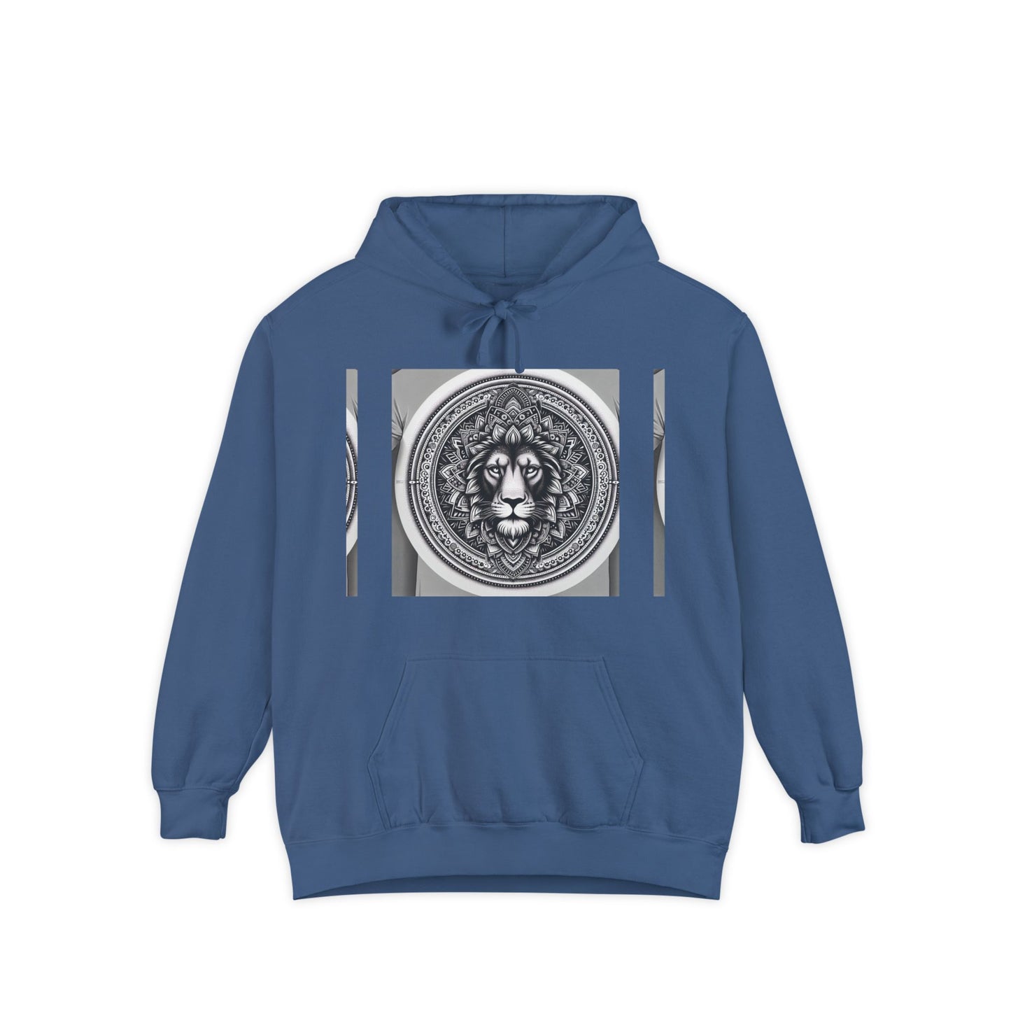 Monochrome Lion Design Hoodie, Cozy Unisex Hoodie, Gift for Him/Her, Stylish Casual Wear, Cool Streetwear