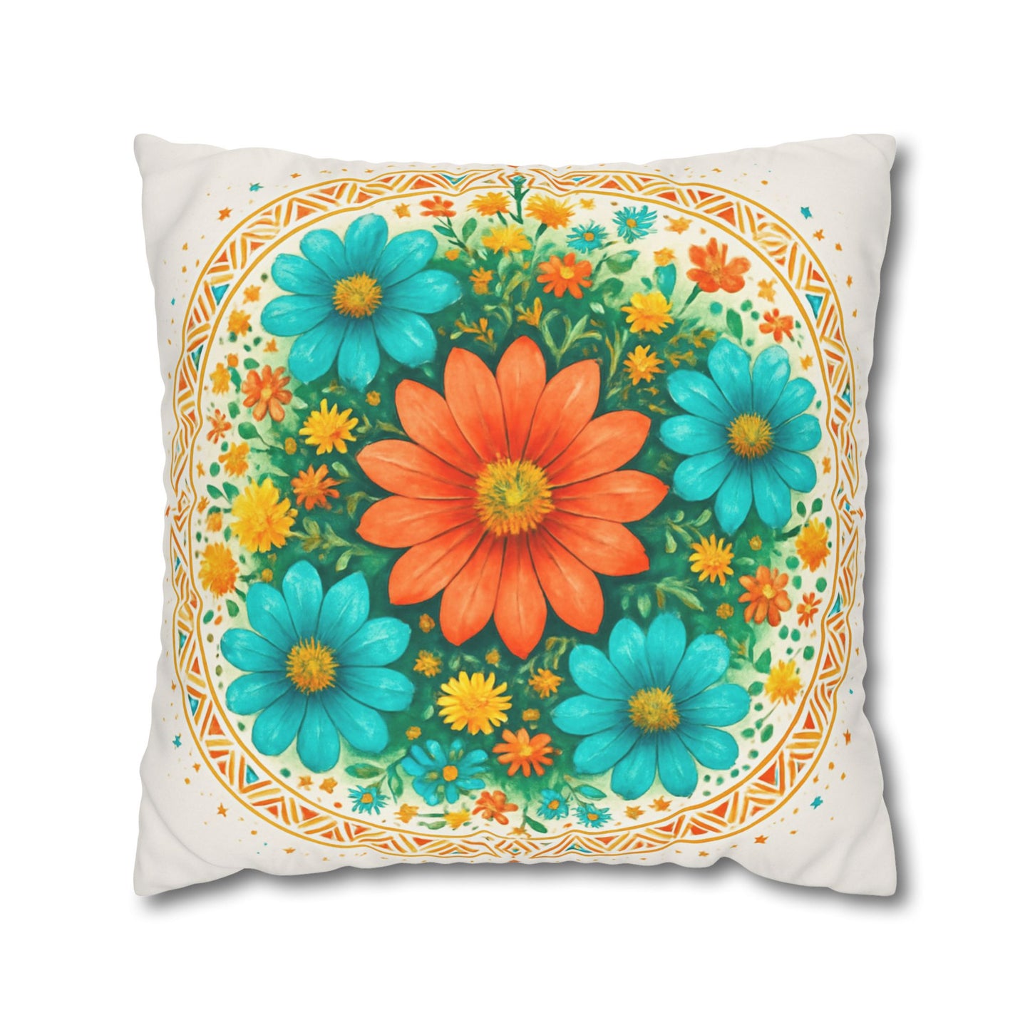 Bohemian Mandala Pillowcase, Home Decor for Meditation, Yoga Gift, Couch Accessory, Cozy Atmosphere, Zen Living Room