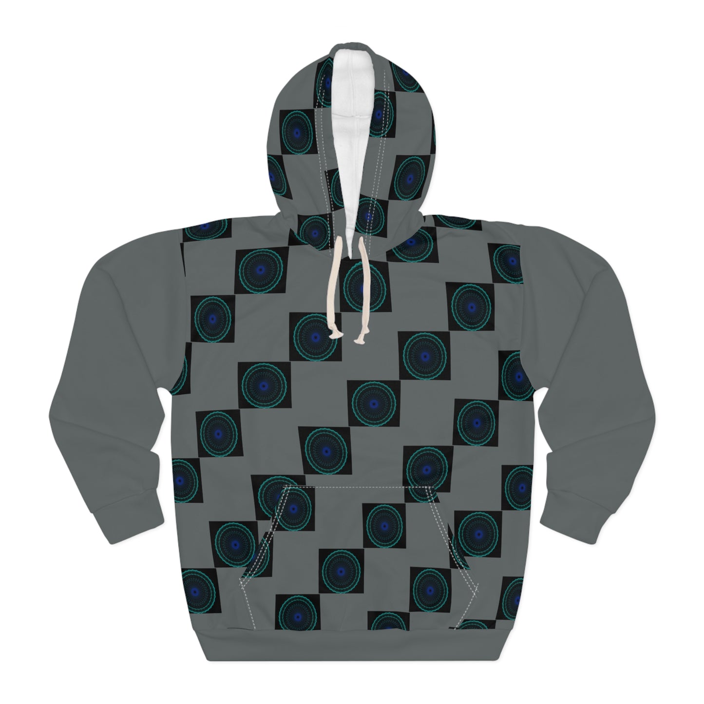 Geometric Pattern Pullover Hoodie, Unisex Abstract Sweatshirt, Chic Casual Wear, Cozy Layer, Gift for Her, Him, Fashion Statement