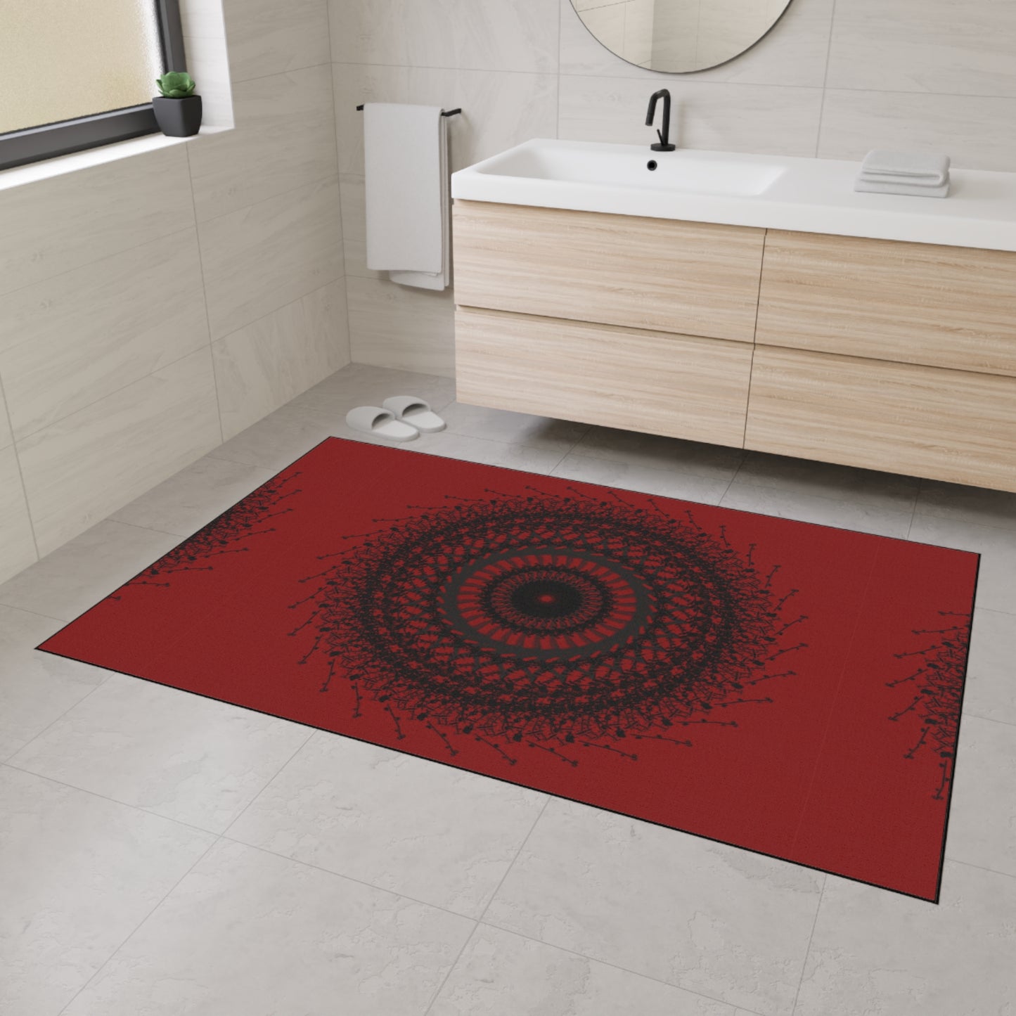 Stylish Heavy Duty Floor Mat with Mandala Design - Durable Home Decor