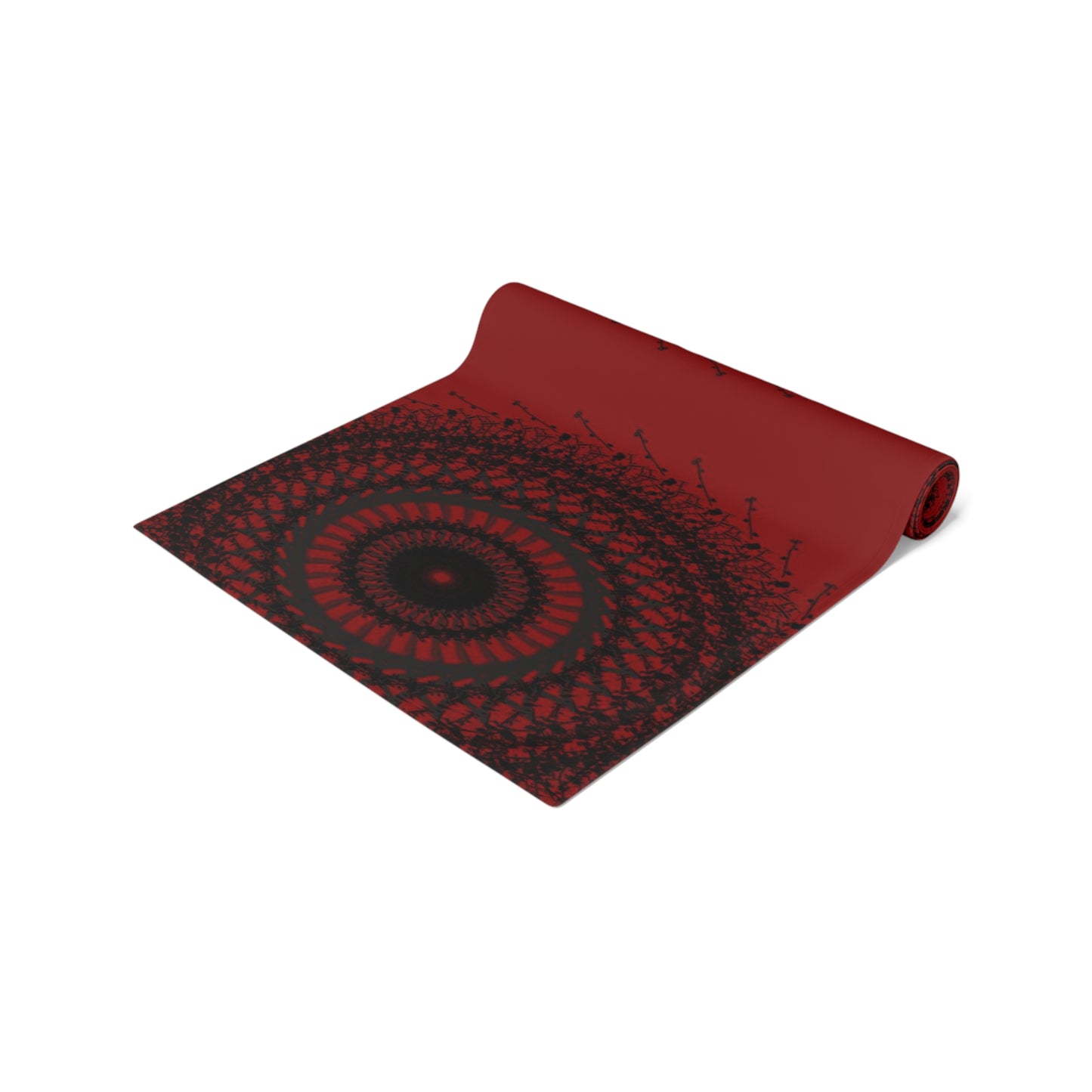 Bohemian Spiral Table Runner | Cotton & Poly | Rustic Home Decor