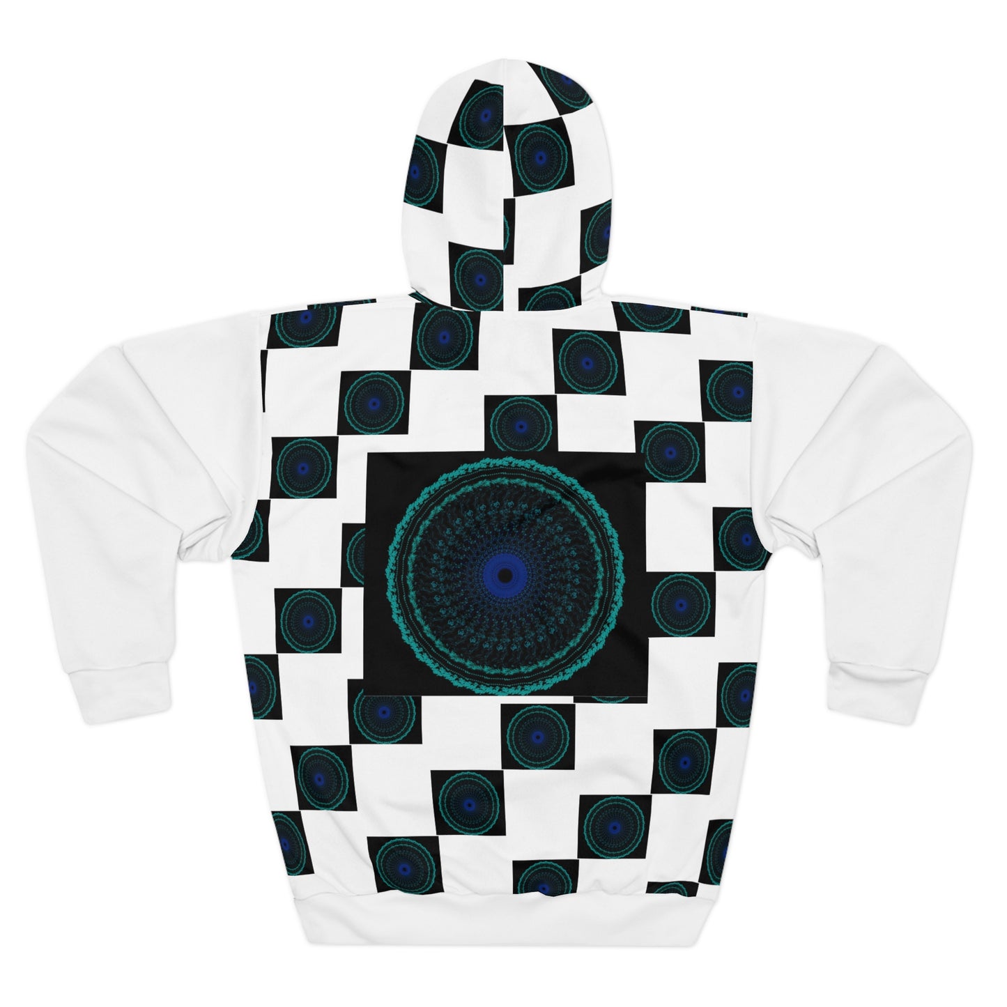 Geometric Pattern Pullover Hoodie, Unisex Abstract Sweatshirt, Chic Casual Wear, Cozy Layer, Gift for Her, Him, Fashion Statement
