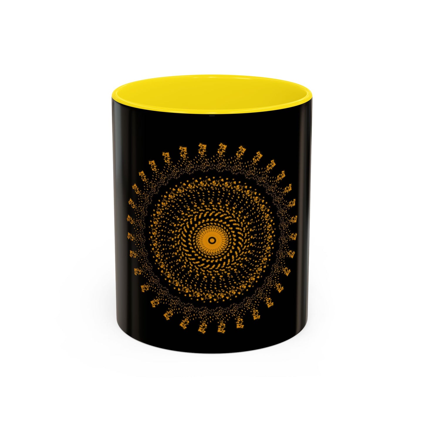 Mandala Pattern Accent Coffee Mug - 11oz & 15oz - Perfect Gift for Coffee Lovers