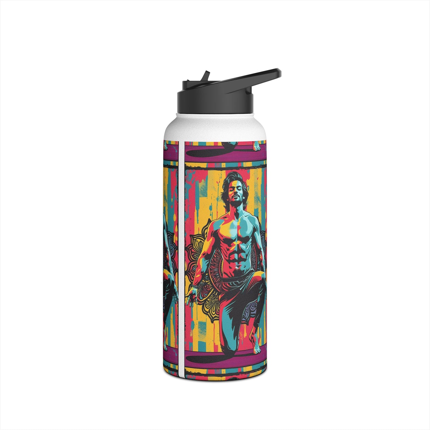 Vibrant Stainless Steel Water Bottle - Motivational Gym Hydration, Eco-Friendly Travel Mug, Fitness Gift, Workout Accessory