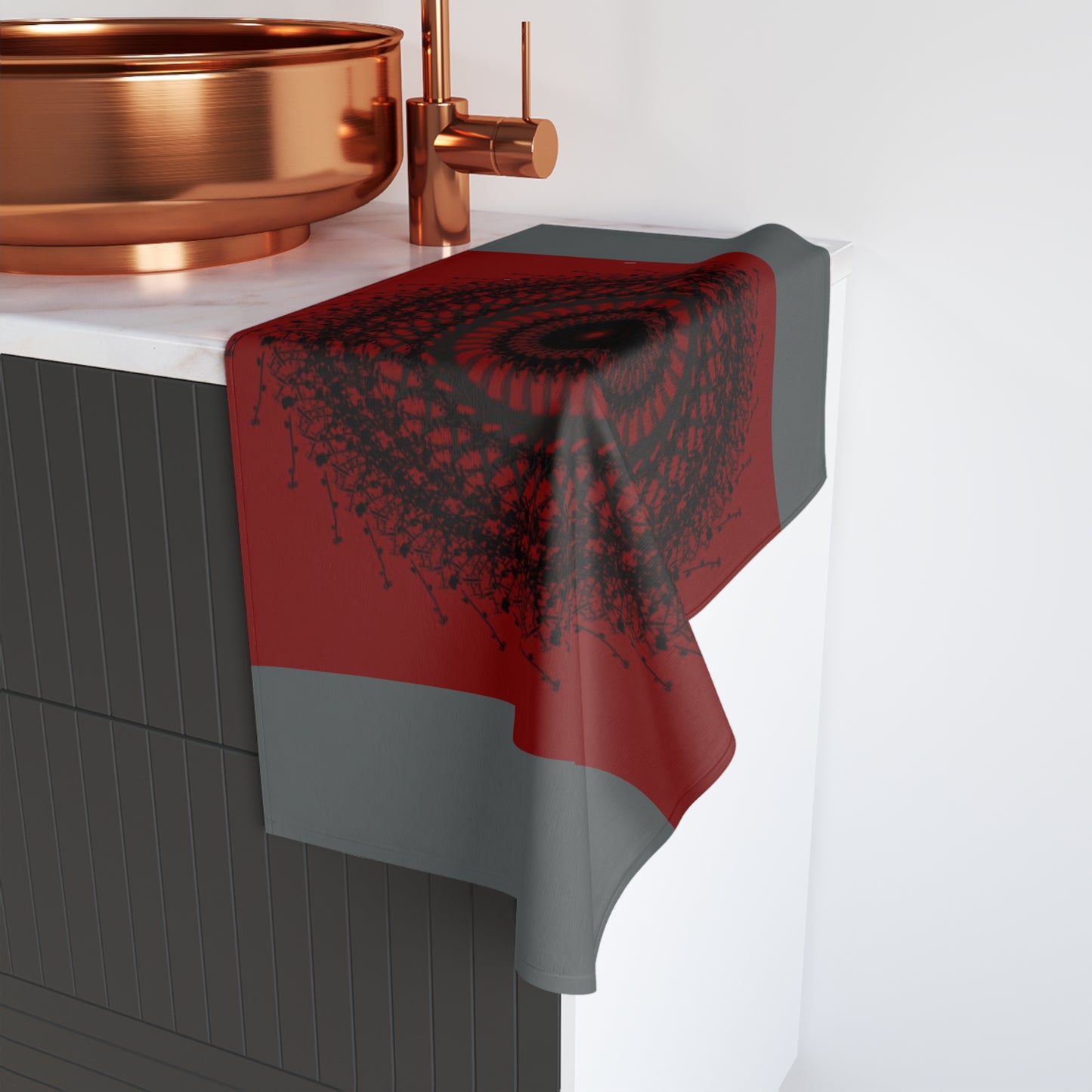 Bohemian Spiral Design Hand Towel – Stylish Décor for Home & Kitchen