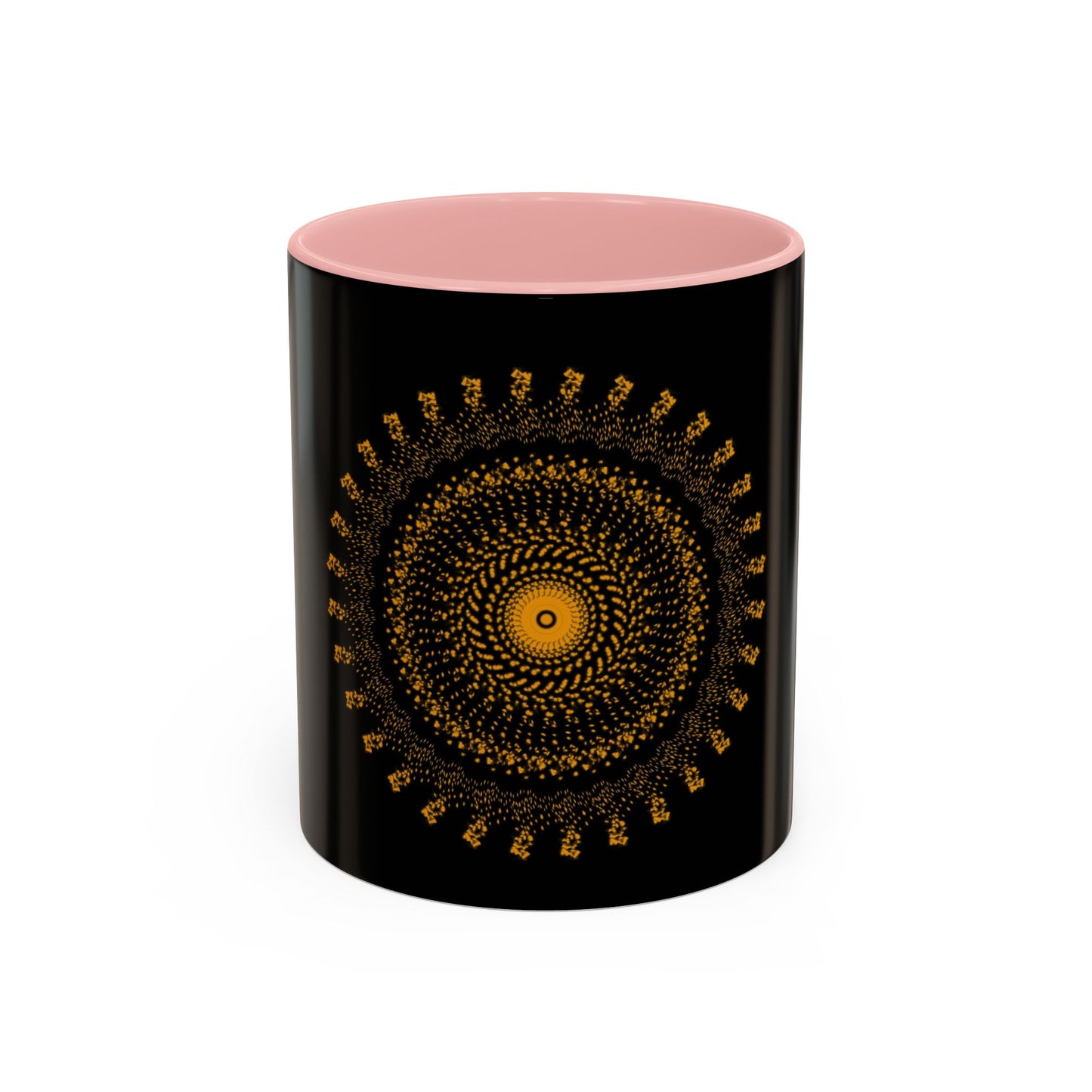 Mandala Pattern Accent Coffee Mug - 11oz & 15oz - Perfect Gift for Coffee Lovers