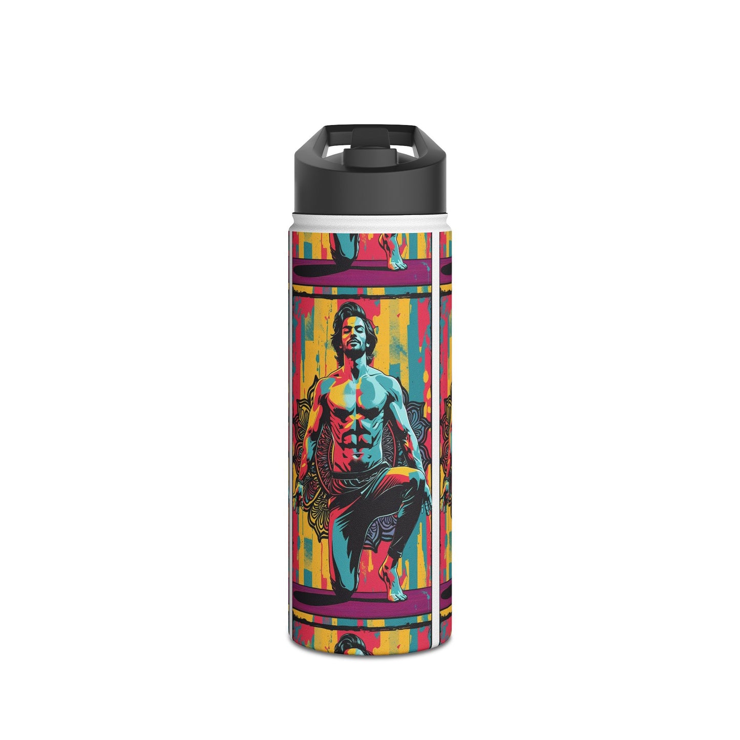 Vibrant Stainless Steel Water Bottle - Motivational Gym Hydration, Eco-Friendly Travel Mug, Fitness Gift, Workout Accessory
