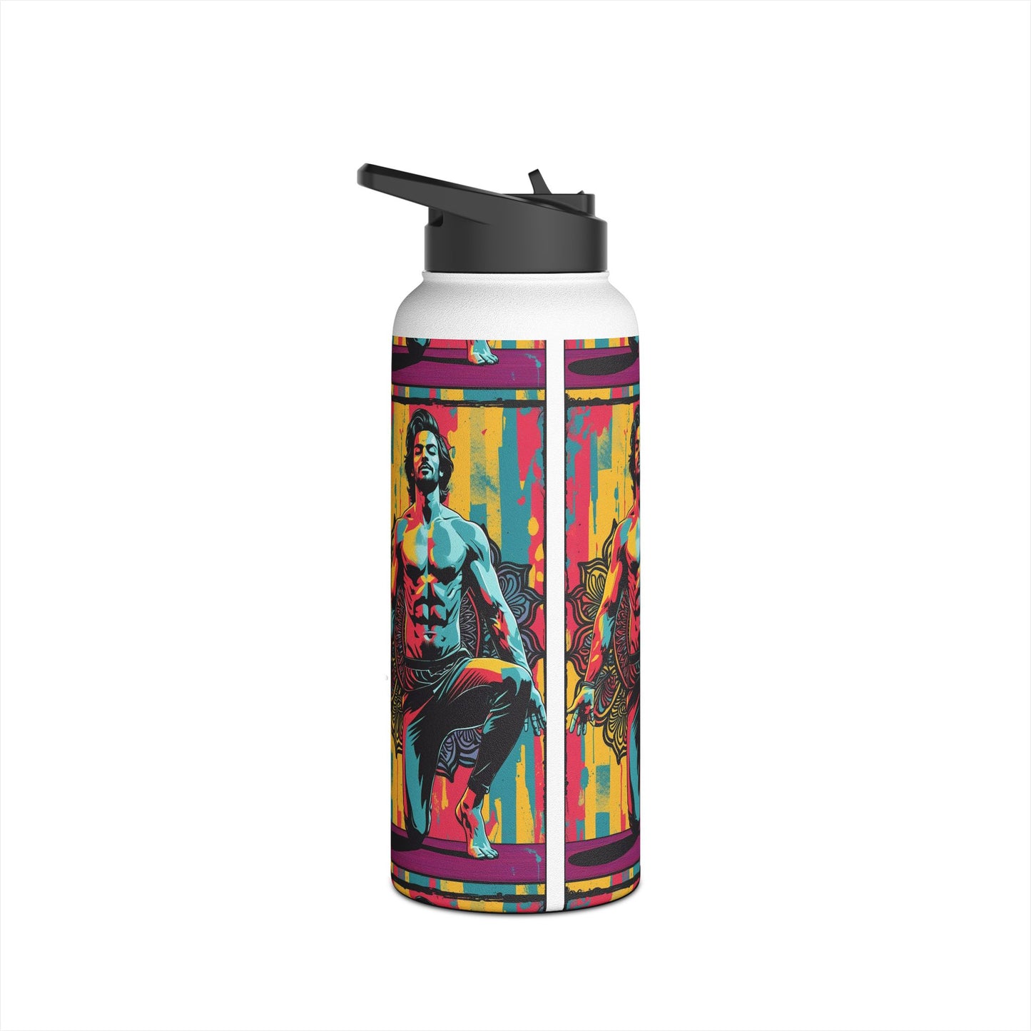 Vibrant Stainless Steel Water Bottle - Motivational Gym Hydration, Eco-Friendly Travel Mug, Fitness Gift, Workout Accessory
