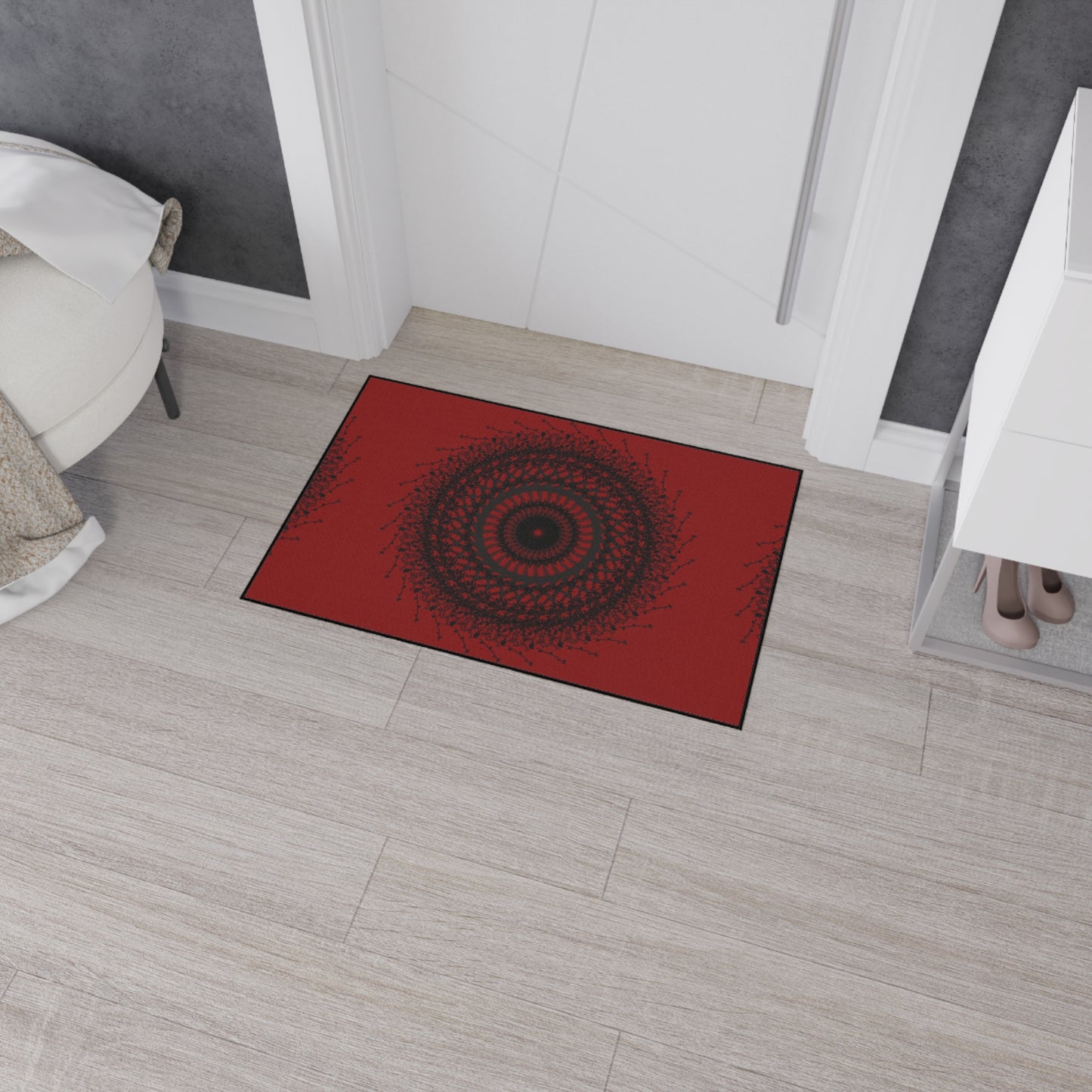 Stylish Heavy Duty Floor Mat with Mandala Design - Durable Home Decor