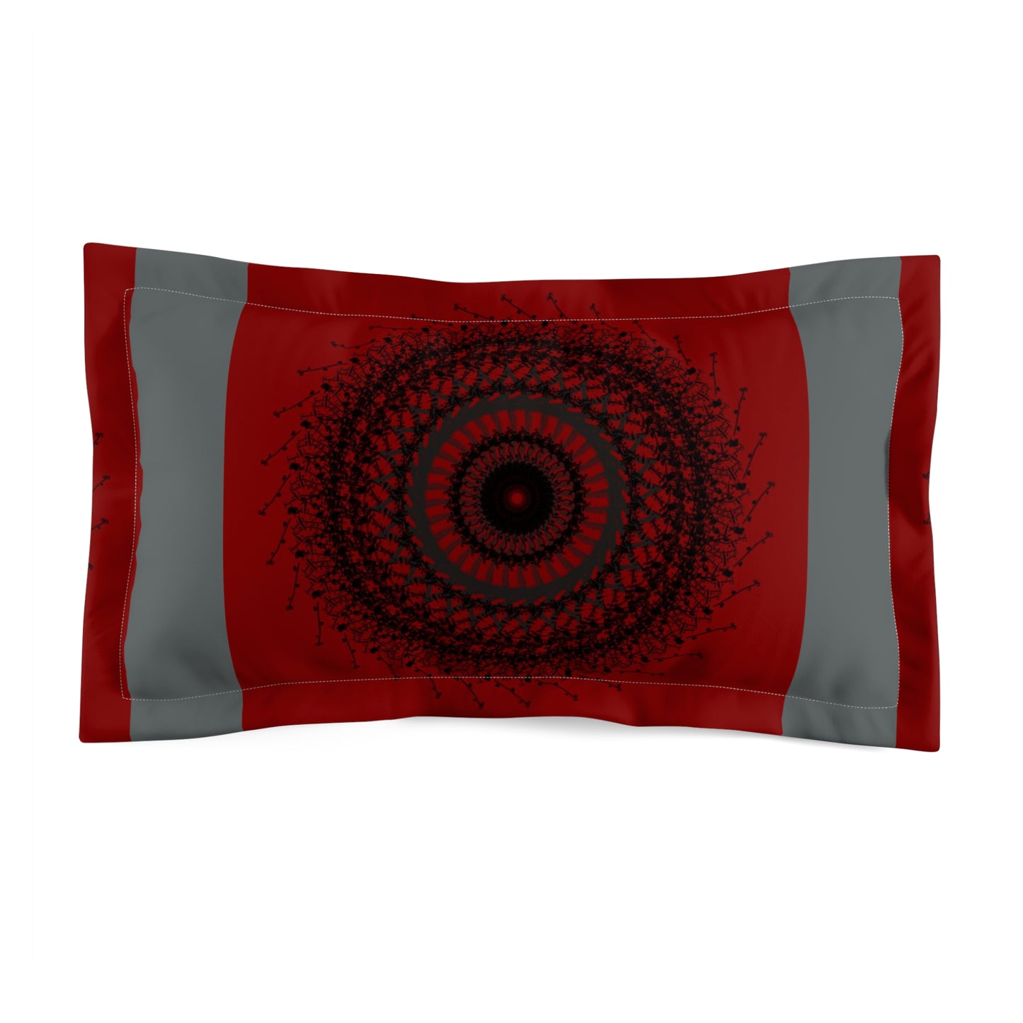 Geometric Red Microfiber Pillow Sham - Modern Home Decor