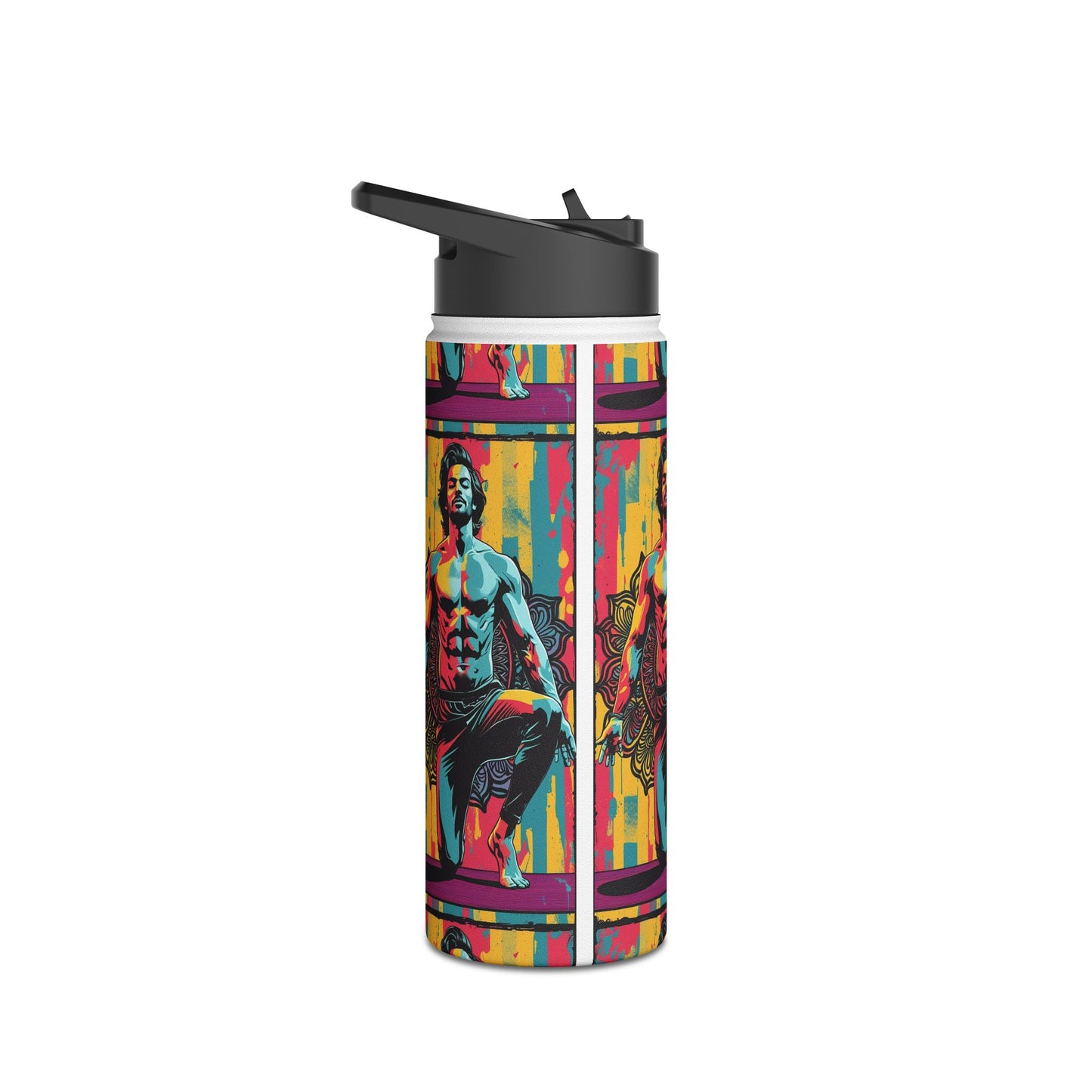 Vibrant Stainless Steel Water Bottle - Motivational Gym Hydration, Eco-Friendly Travel Mug, Fitness Gift, Workout Accessory
