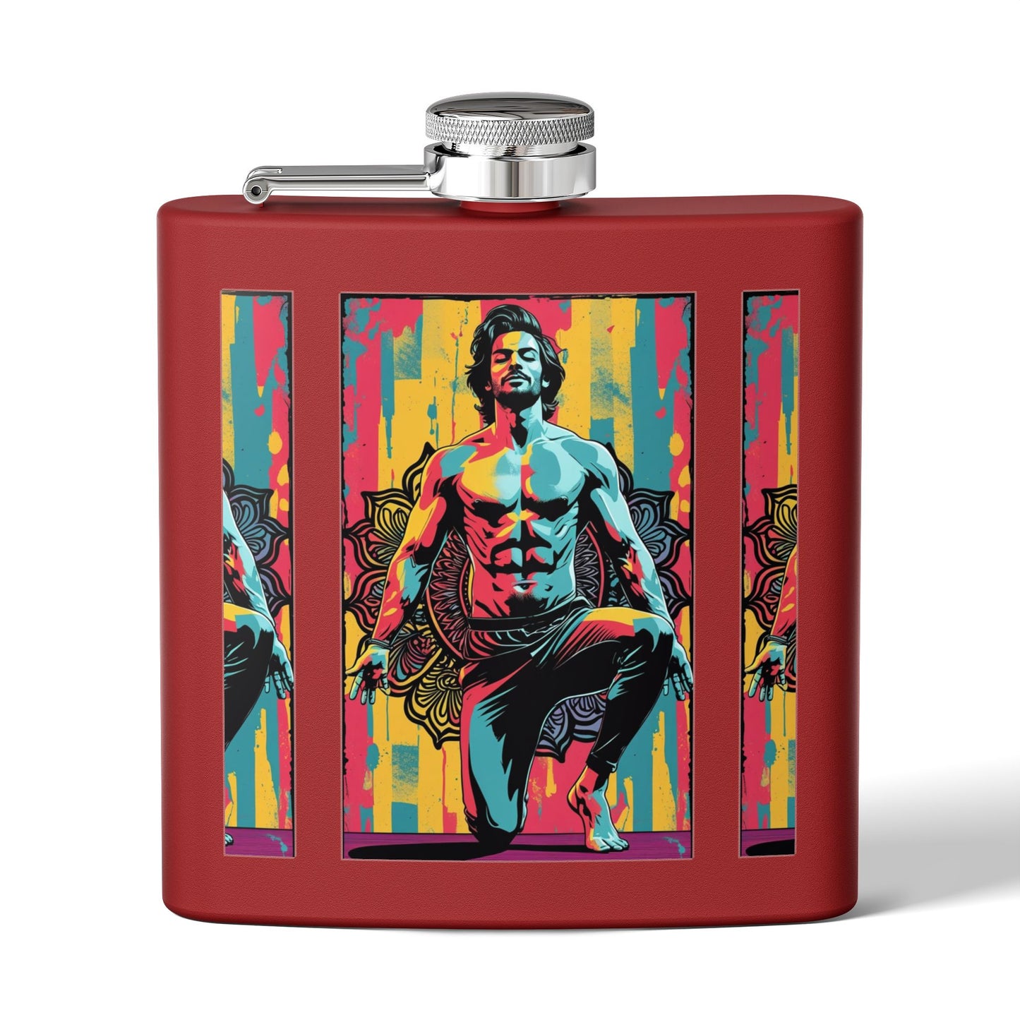 Colorful Yoga Stainless Steel Flask - Perfect for Meditation, Travel, Gifts, Outdoor Adventures, or Celebrations