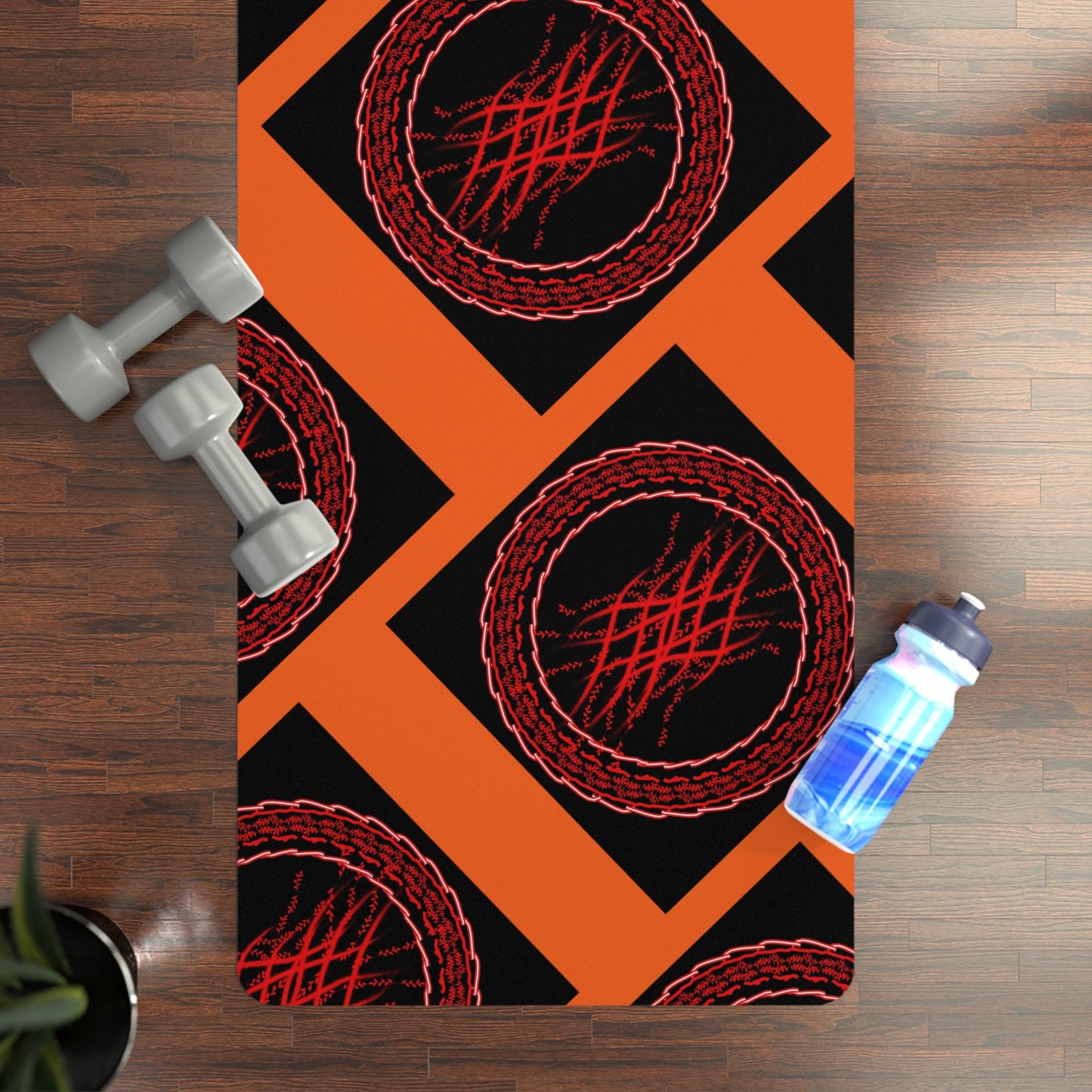 Mandala Pattern Rubber Yoga Mat | Non-Slip Exercise Mat for Yoga and Fitness