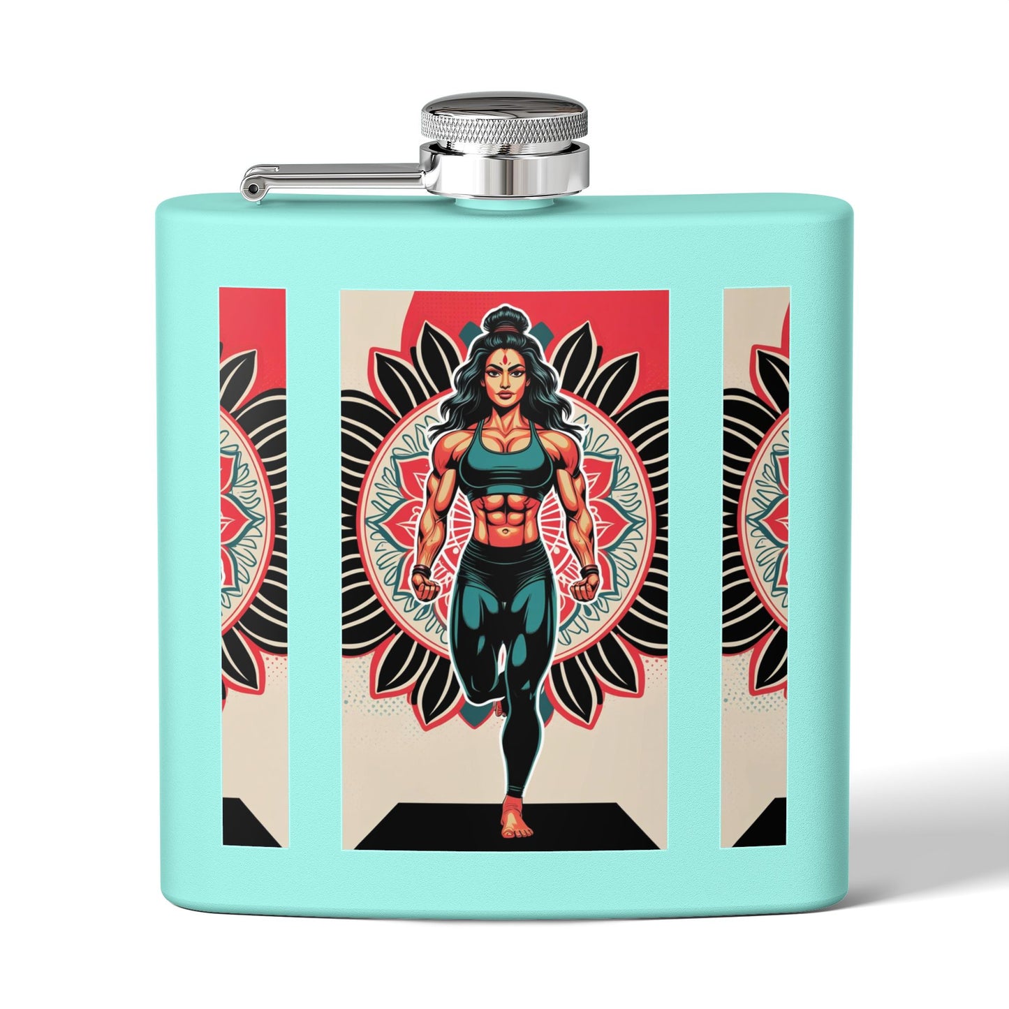 Colorful Yoga Stainless Steel Flask - Perfect for Meditation, Travel, Gifts, Outdoor Adventures, or Celebrations