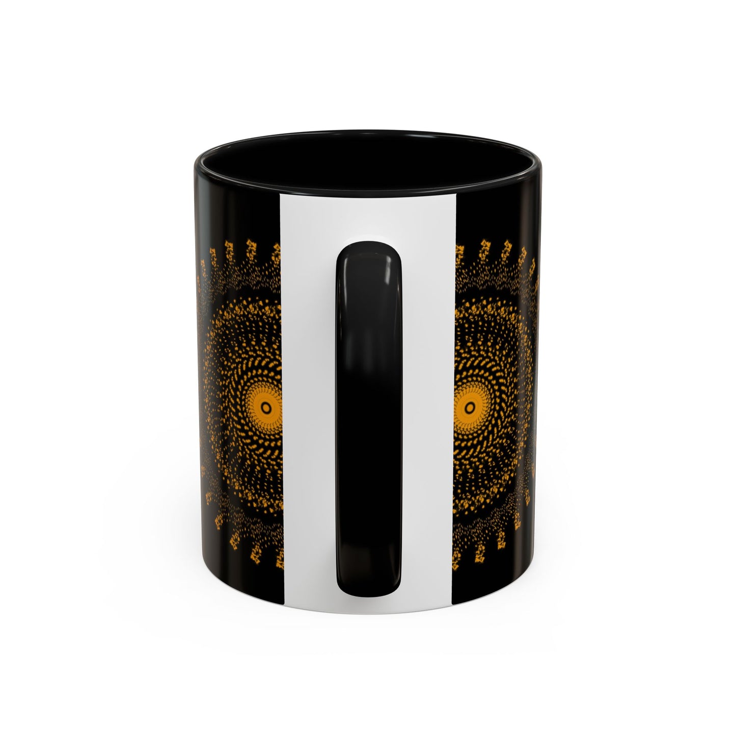 Mandala Pattern Accent Coffee Mug - 11oz & 15oz - Perfect Gift for Coffee Lovers