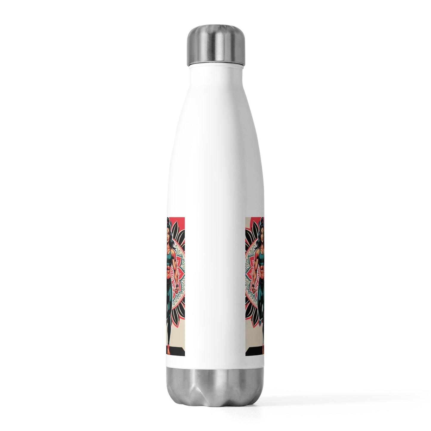Empowered Warrior Insulated Bottle | Travel Flask, Fitness Water Bottle, Gift for Her, Eco-Friendly Drinkware, Inspirational Design