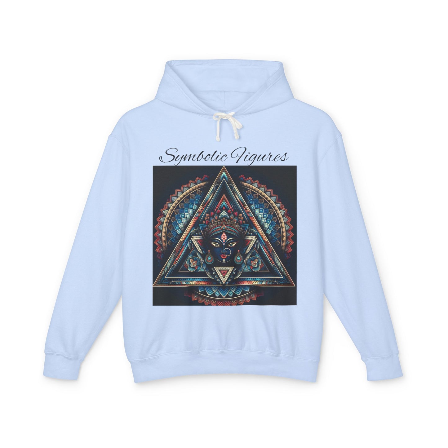 Vibrant Artistic Hoodie, Symbolic Figures Design, Lightweight Sweatshirt for Casual Wear, Unique Gift for Art Lovers, Cozy Unisex Clothing