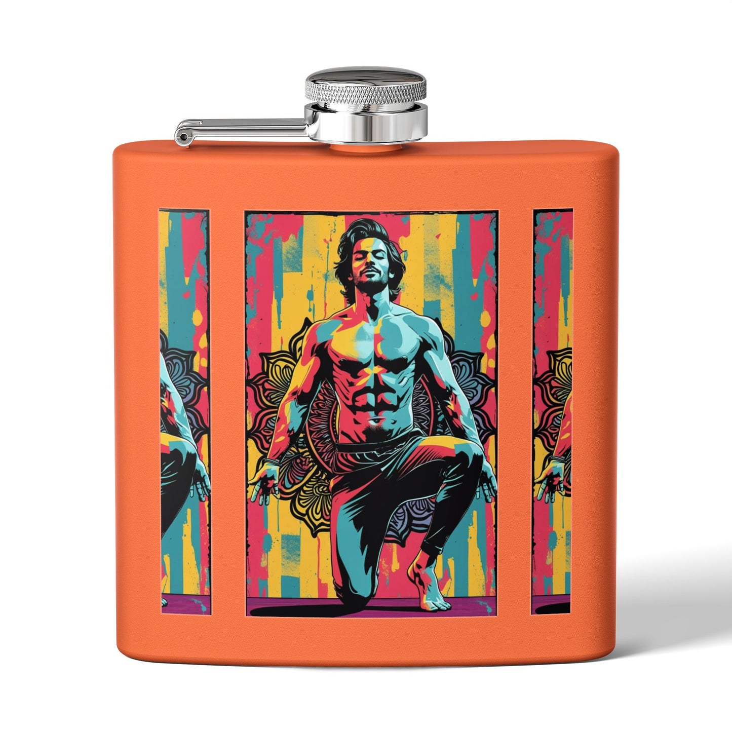 Colorful Yoga Stainless Steel Flask - Perfect for Meditation, Travel, Gifts, Outdoor Adventures, or Celebrations