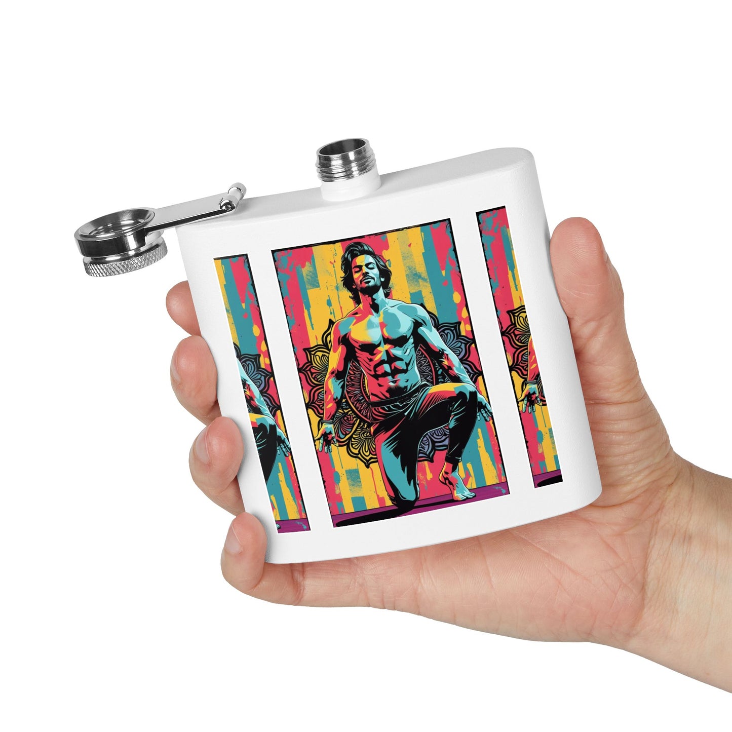 Colorful Yoga Stainless Steel Flask - Perfect for Meditation, Travel, Gifts, Outdoor Adventures, or Celebrations