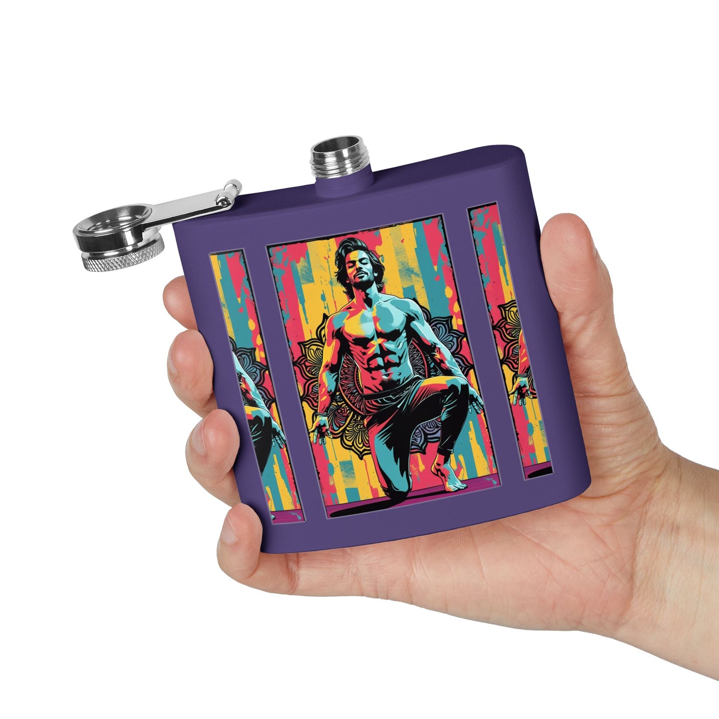 Colorful Yoga Stainless Steel Flask - Perfect for Meditation, Travel, Gifts, Outdoor Adventures, or Celebrations