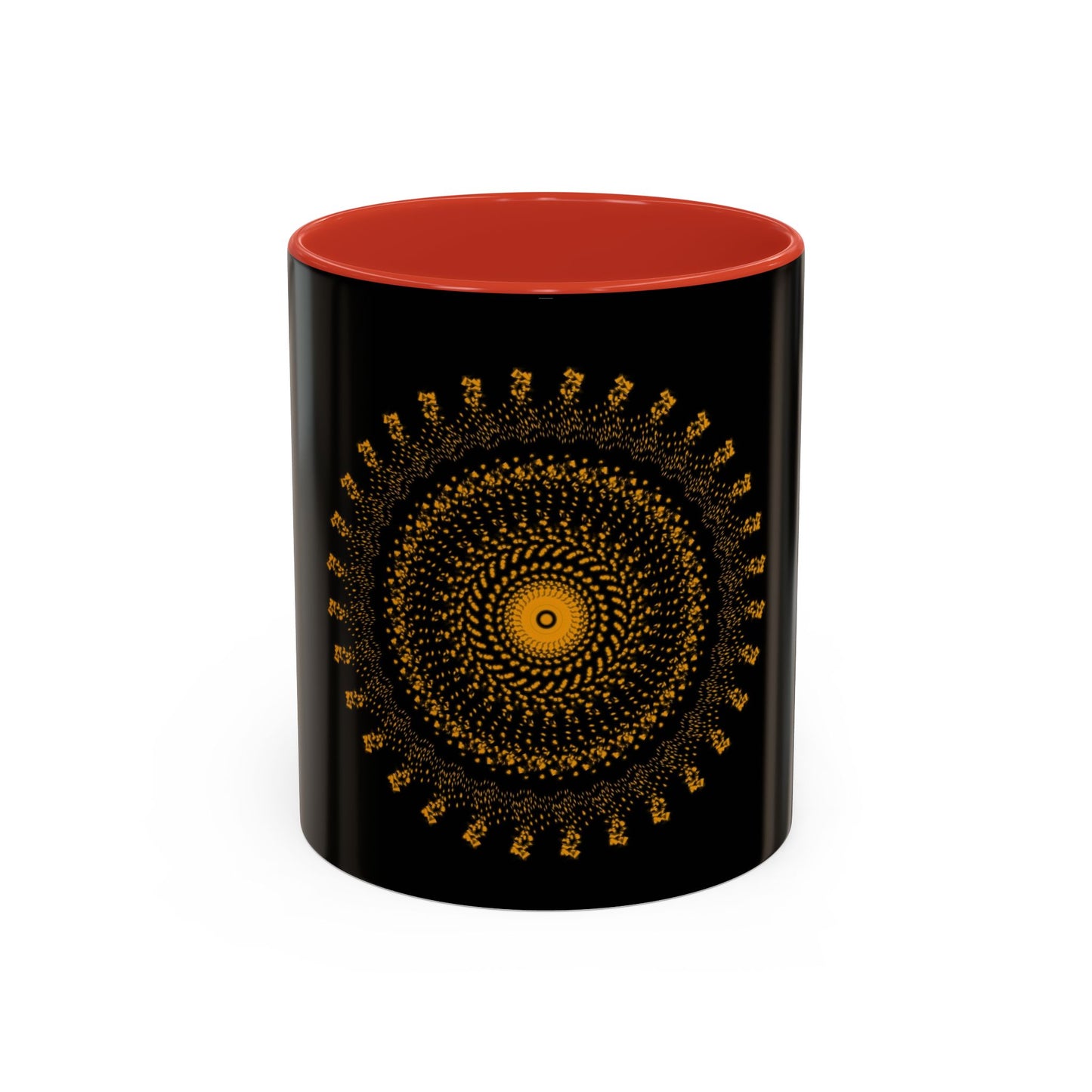 Mandala Pattern Accent Coffee Mug - 11oz & 15oz - Perfect Gift for Coffee Lovers