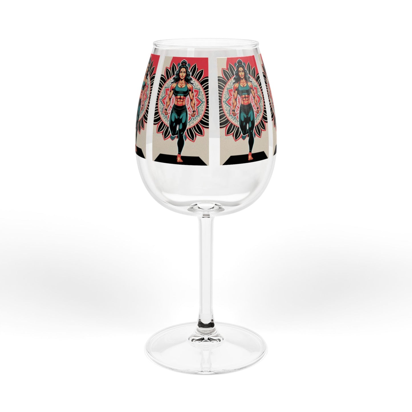 Wine Glass, 12oz - Vibrant Feminine Empowerment Design; Perfect for Gifts, Celebrations, or Relaxing Evenings