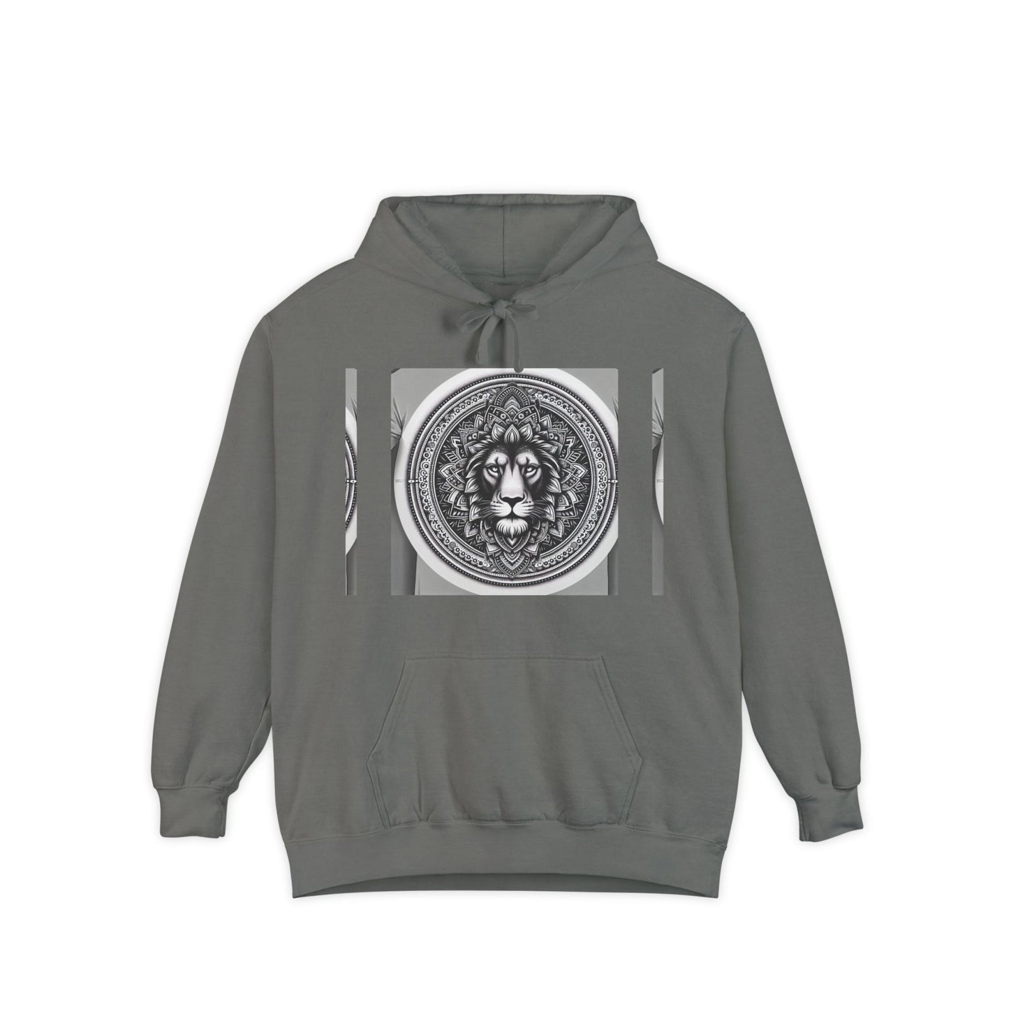 Monochrome Lion Design Hoodie, Cozy Unisex Hoodie, Gift for Him/Her, Stylish Casual Wear, Cool Streetwear
