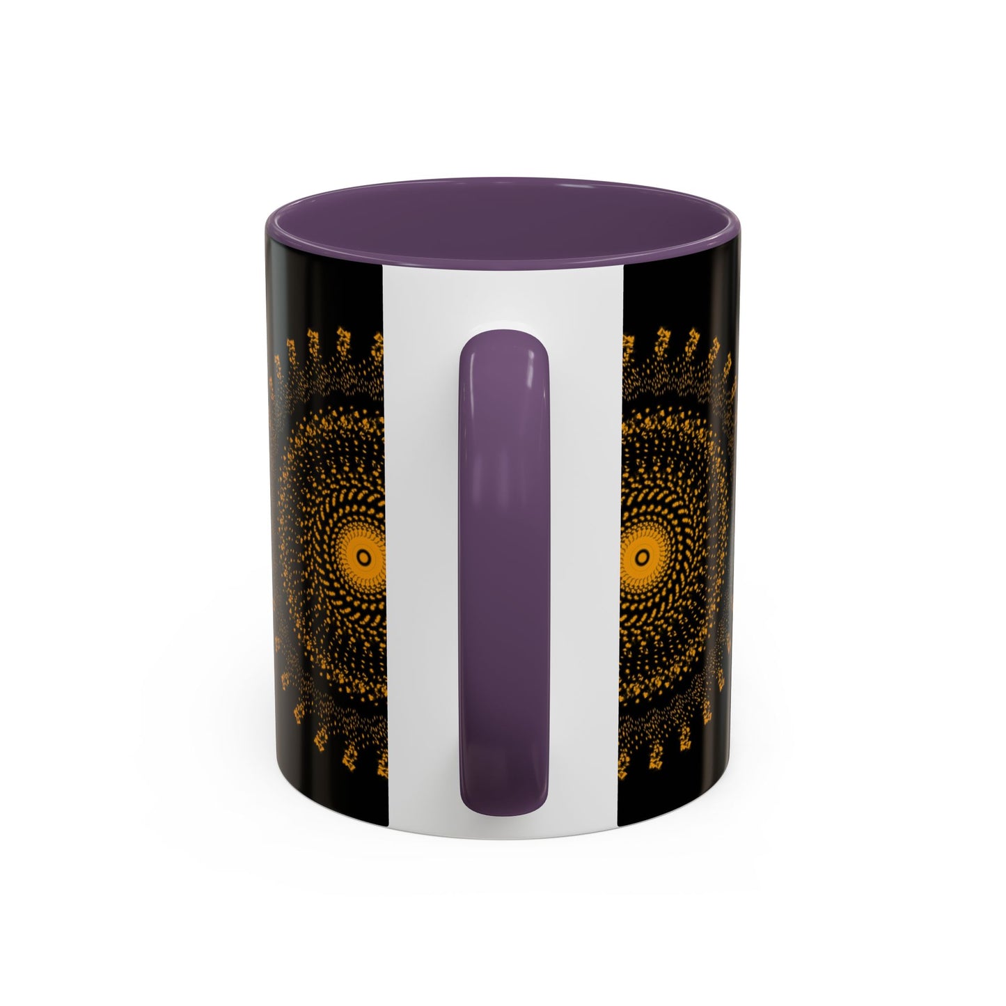 Mandala Pattern Accent Coffee Mug - 11oz & 15oz - Perfect Gift for Coffee Lovers