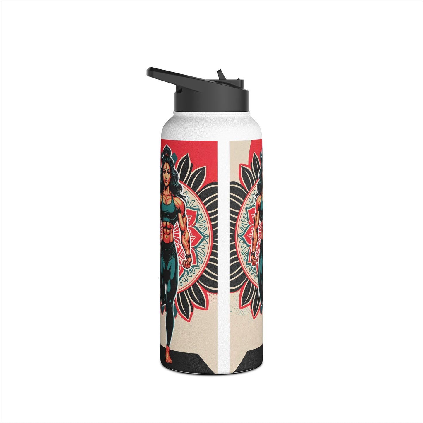 Vibrant Stainless Steel Water Bottle - Motivational Gym Hydration, Eco-Friendly Travel Mug, Fitness Gift, Workout Accessory