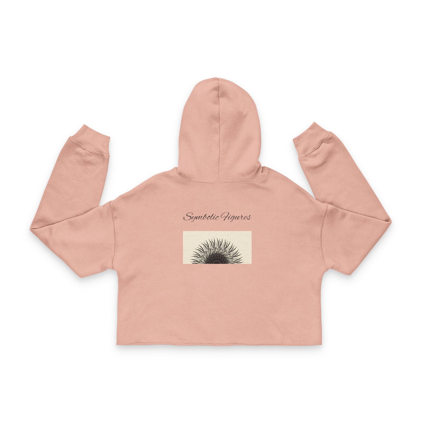 Chic Sunburst Cropped Hoodie | Trendy Women's Sweatshirt for Casual Outings, Fitness, Gifts, Summer Style, Unique Artwear