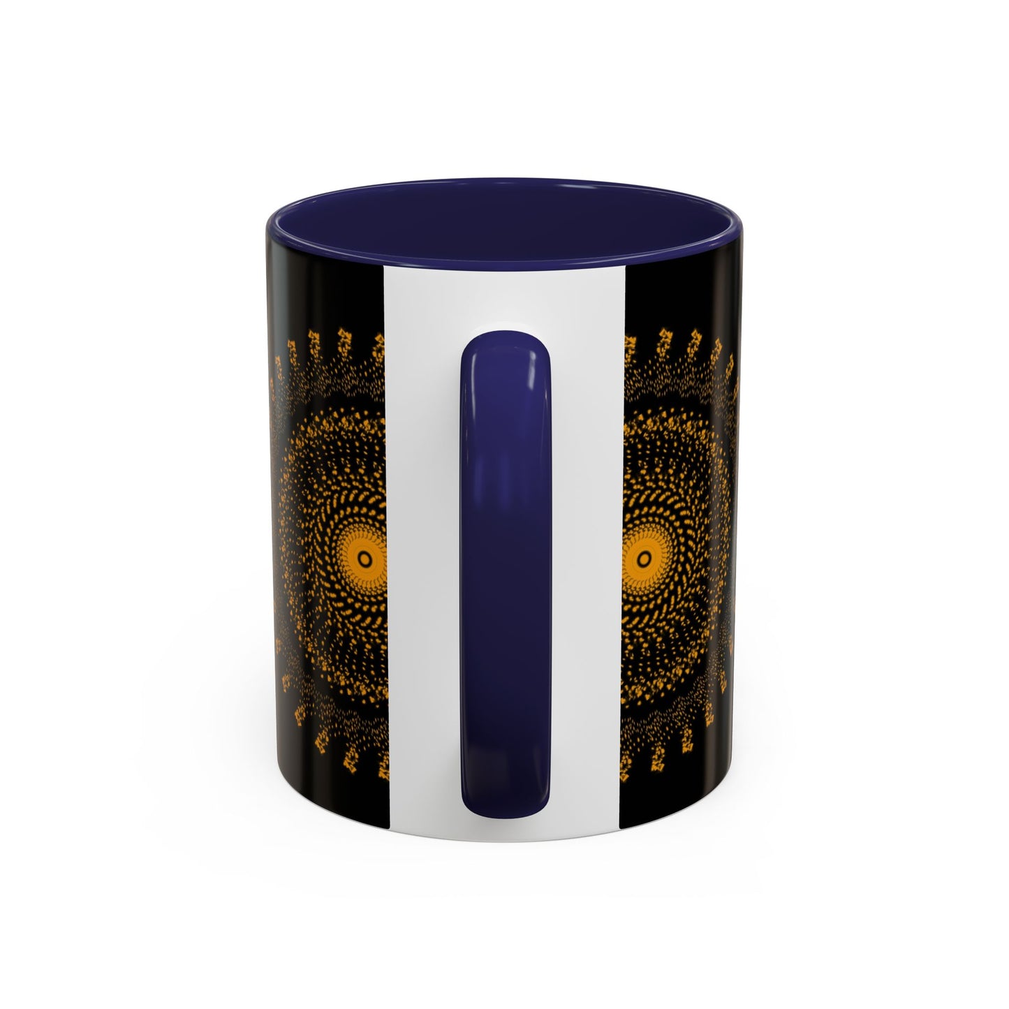 Mandala Pattern Accent Coffee Mug - 11oz & 15oz - Perfect Gift for Coffee Lovers