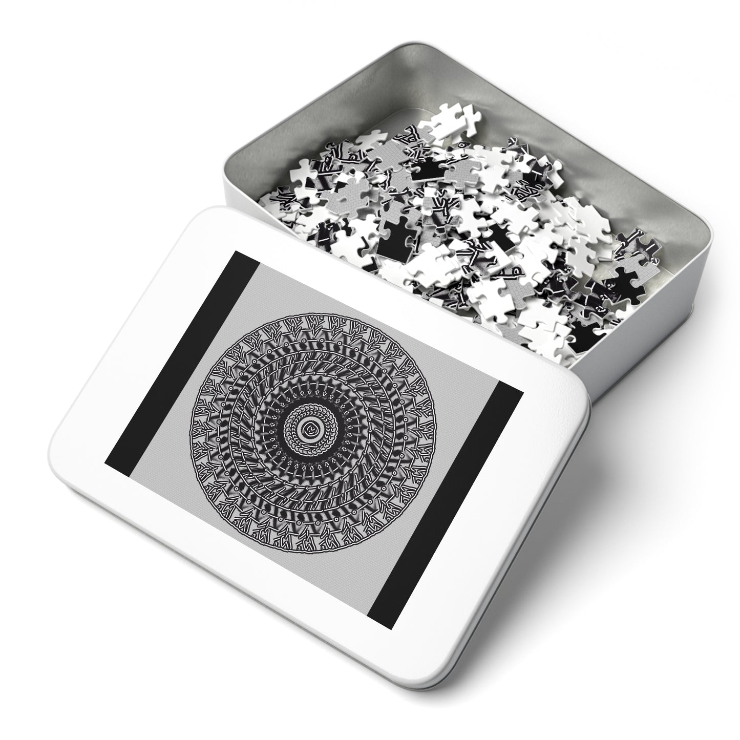 Jigsaw Puzzle with Tin