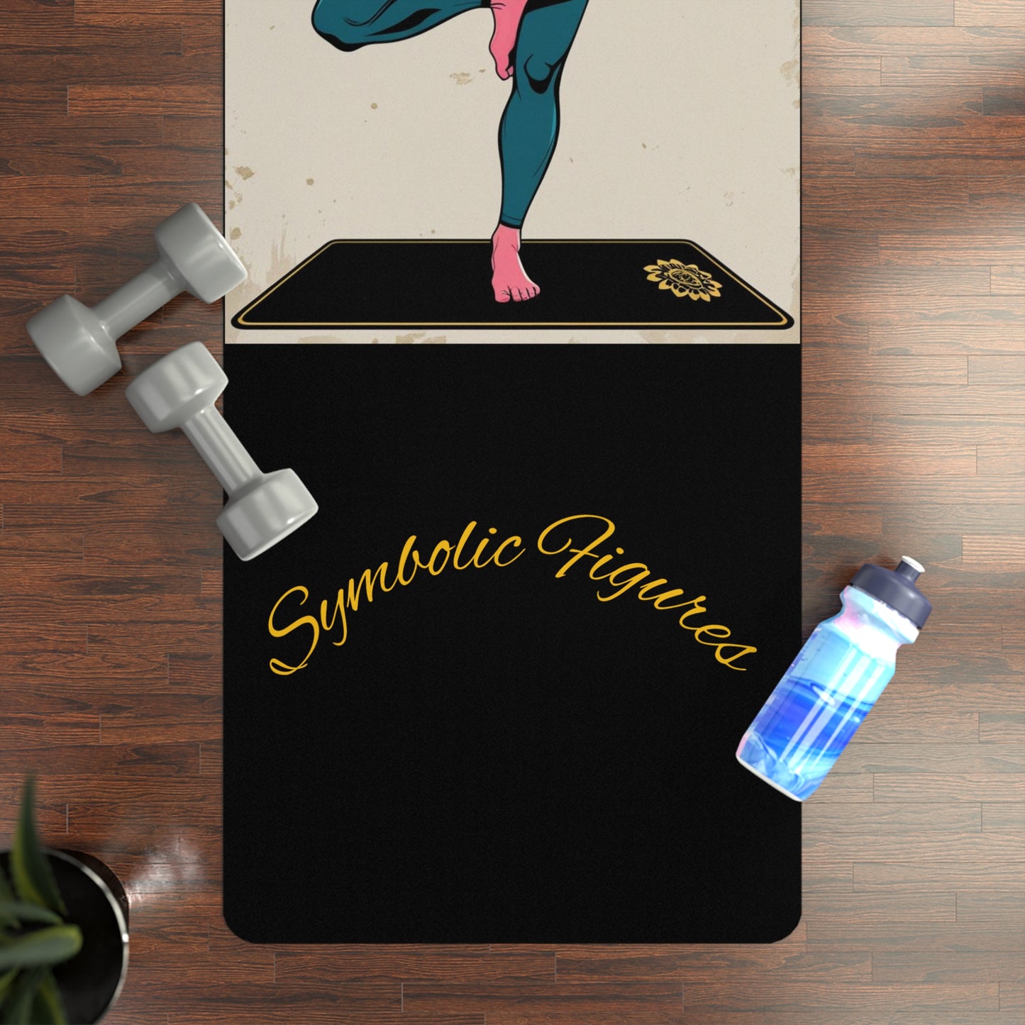 Vibrant Rubber Yoga Mat with Mandala Design, Perfect for Home Workouts, Fitness Gifts, Mindfulness, Yoga Studios, Meditation
