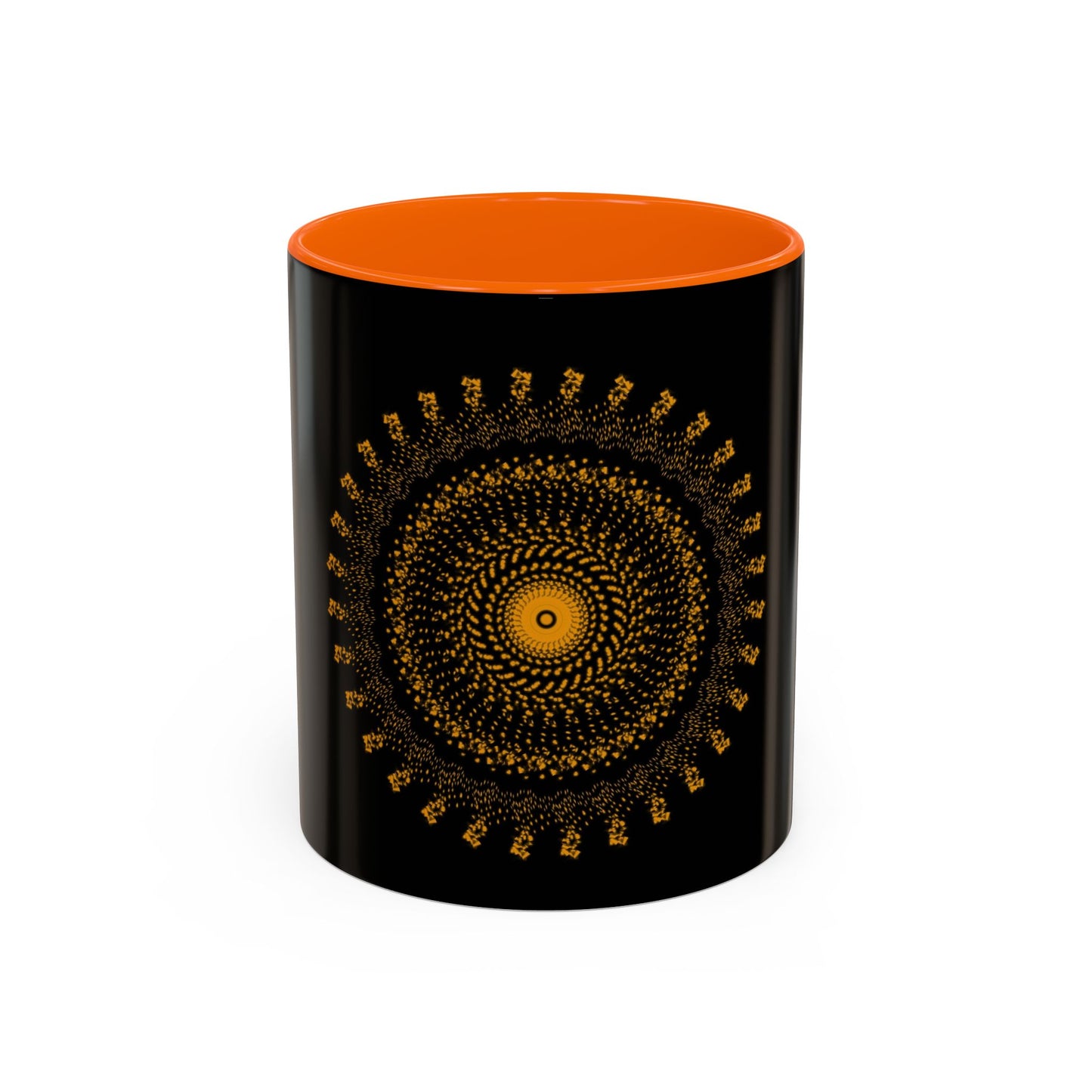 Mandala Pattern Accent Coffee Mug - 11oz & 15oz - Perfect Gift for Coffee Lovers