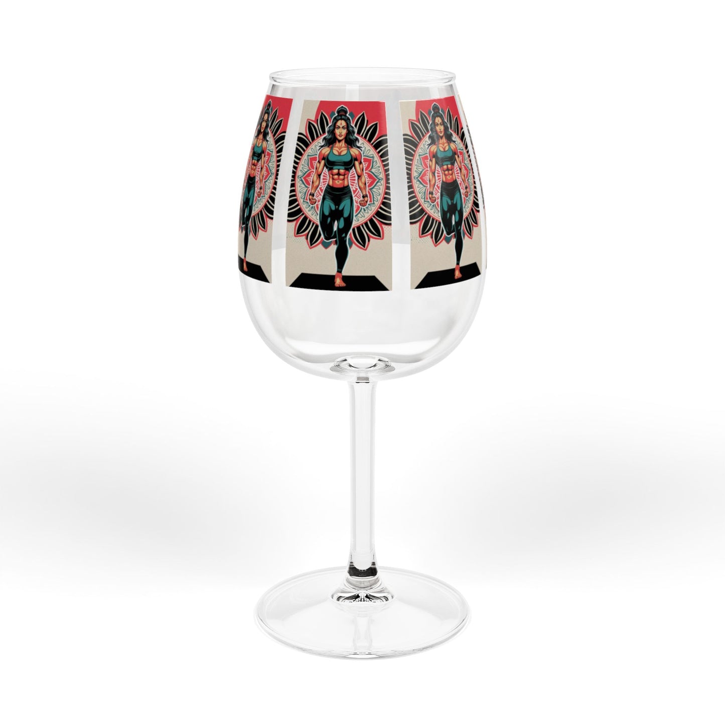 Wine Glass, 12oz - Vibrant Feminine Empowerment Design; Perfect for Gifts, Celebrations, or Relaxing Evenings