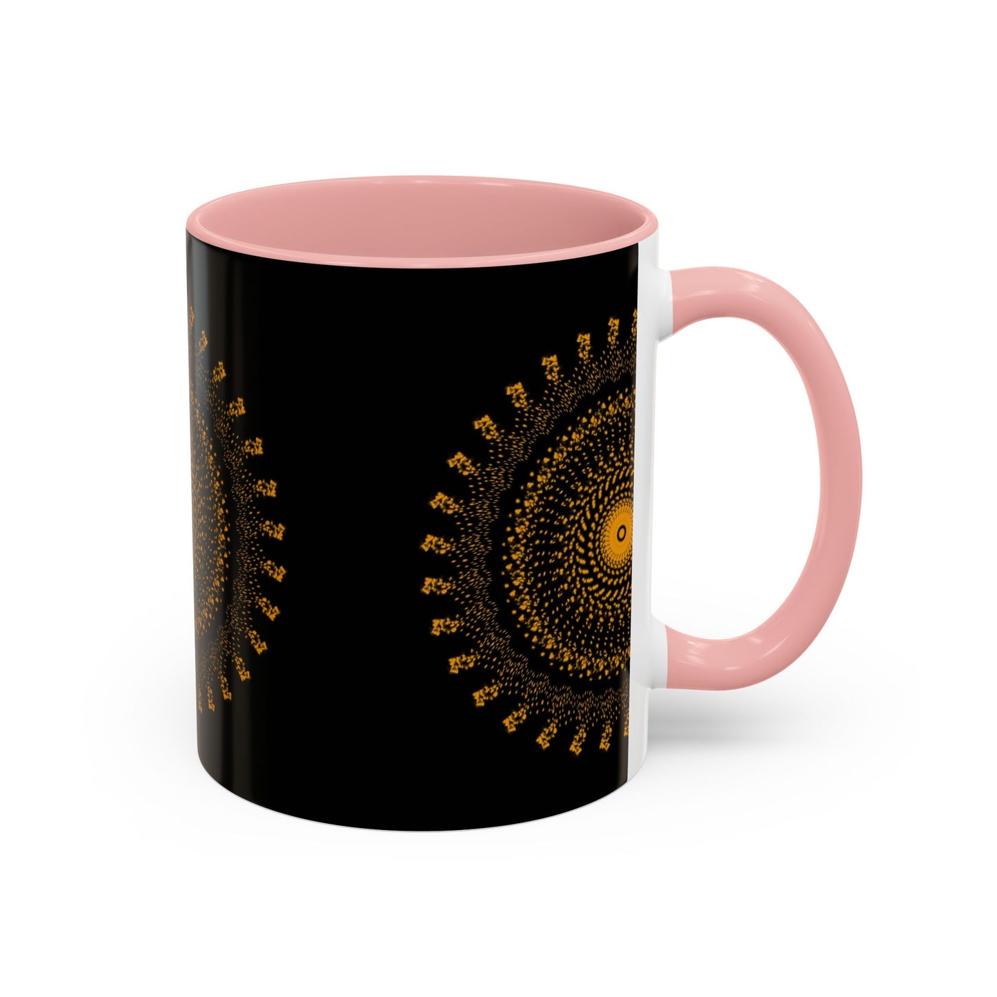 Mandala Pattern Accent Coffee Mug - 11oz & 15oz - Perfect Gift for Coffee Lovers