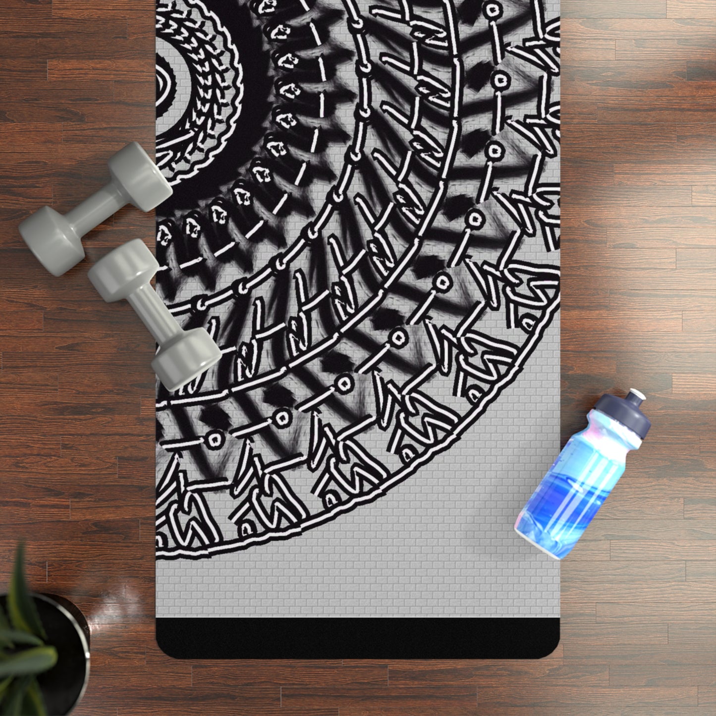 Mandala Pattern Rubber Yoga Mat | Non-Slip Exercise Mat for Yoga and Fitness