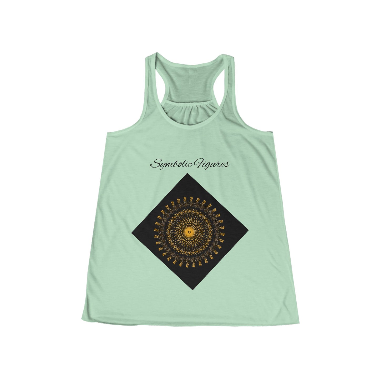 Bohemian Patterned Tank Top, Comfortable Summer Workout Tee, Festival Style Shirt, Gift for Her, Relaxed Fit Activewear