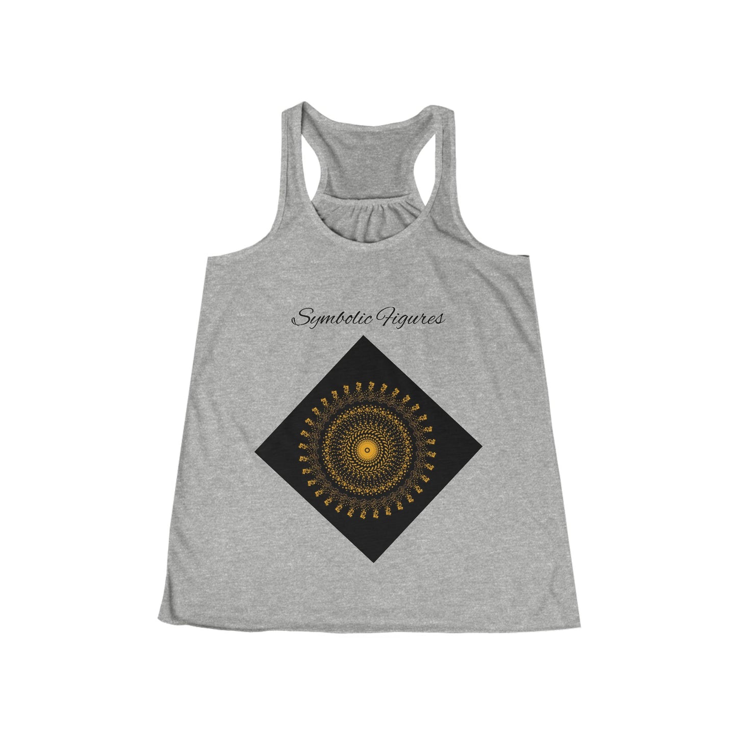 Bohemian Patterned Tank Top, Comfortable Summer Workout Tee, Festival Style Shirt, Gift for Her, Relaxed Fit Activewear