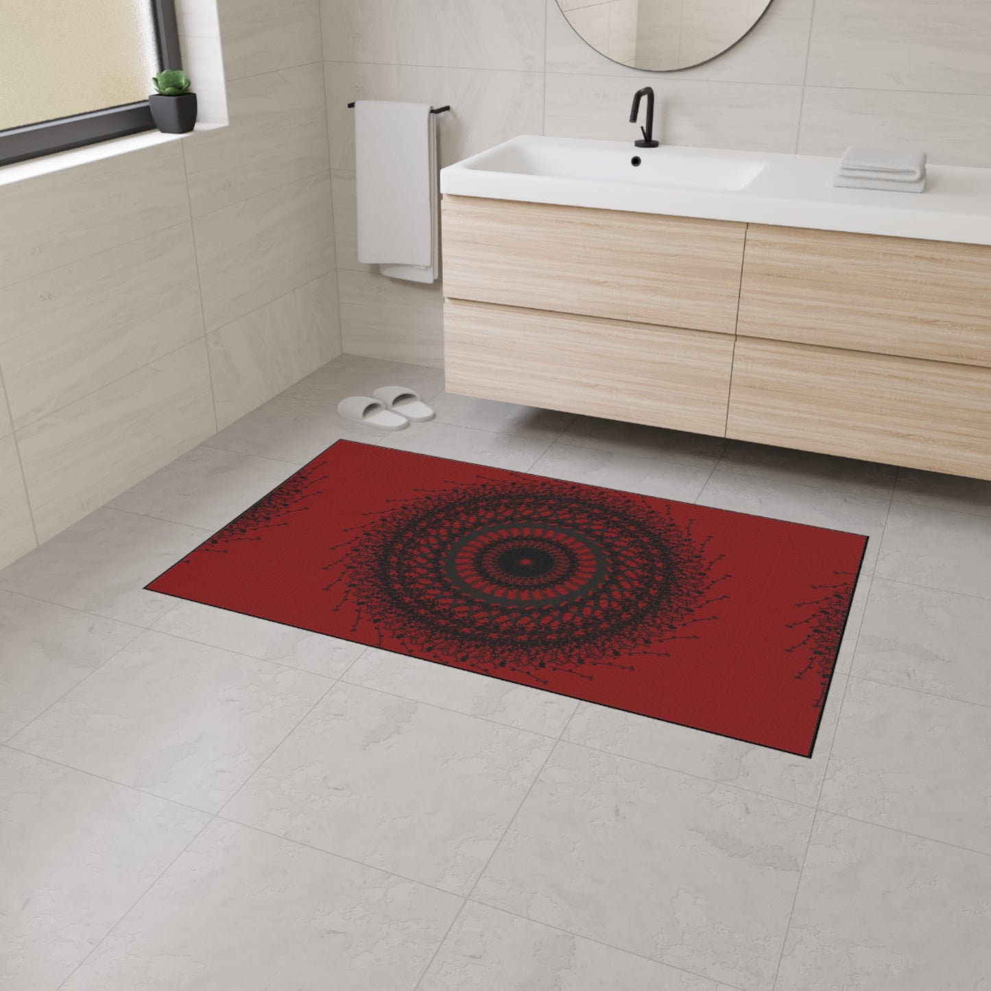 Stylish Heavy Duty Floor Mat with Mandala Design - Durable Home Decor