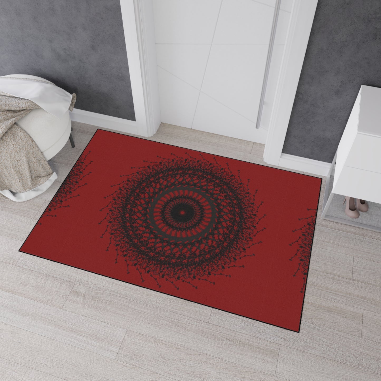 Stylish Heavy Duty Floor Mat with Mandala Design - Durable Home Decor