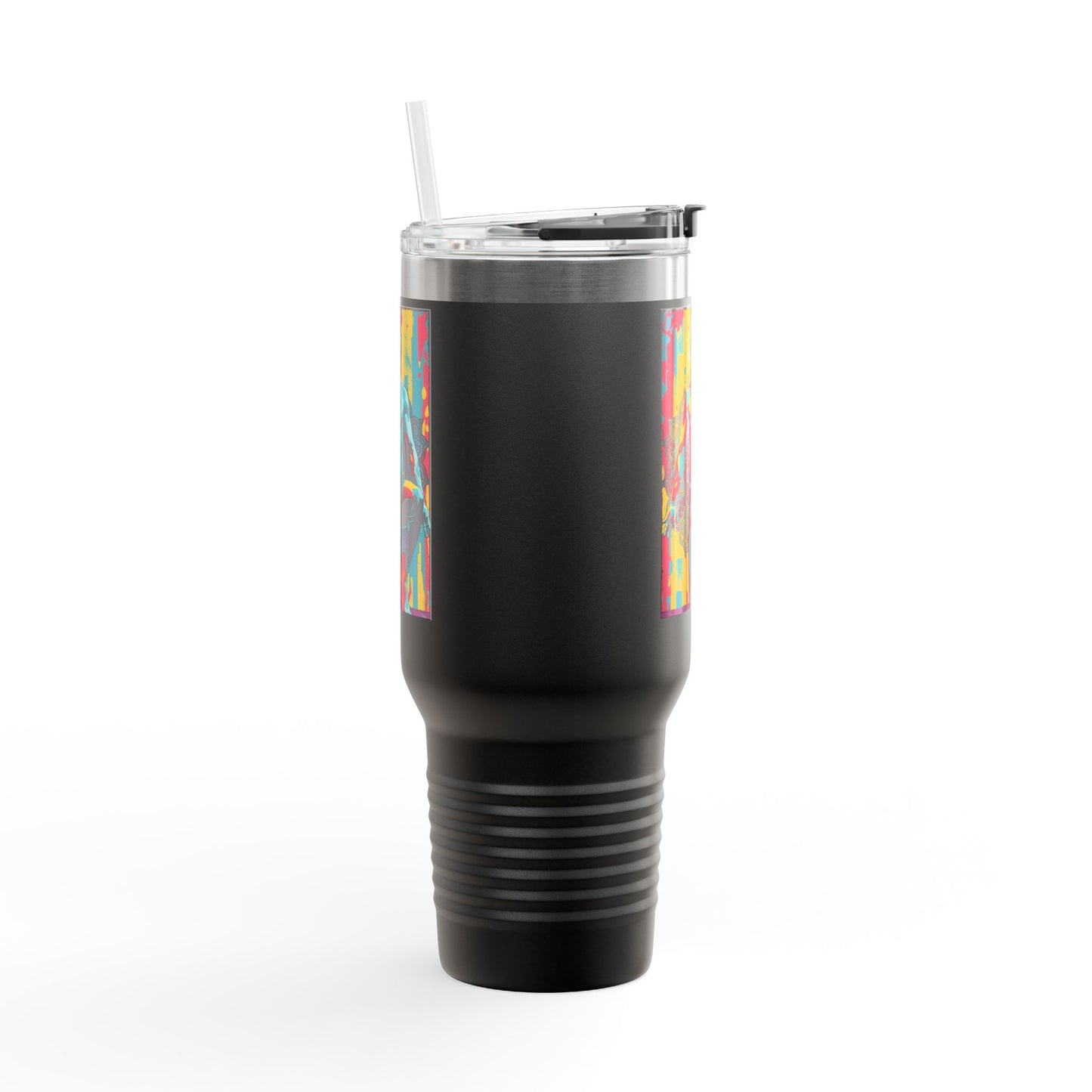Colorful Insulated Travel Mug | 40oz, Travel Cup for Coffee, Vibrant Drinkware, Fitness Mug, Gifts for Him, Art Travel Mug