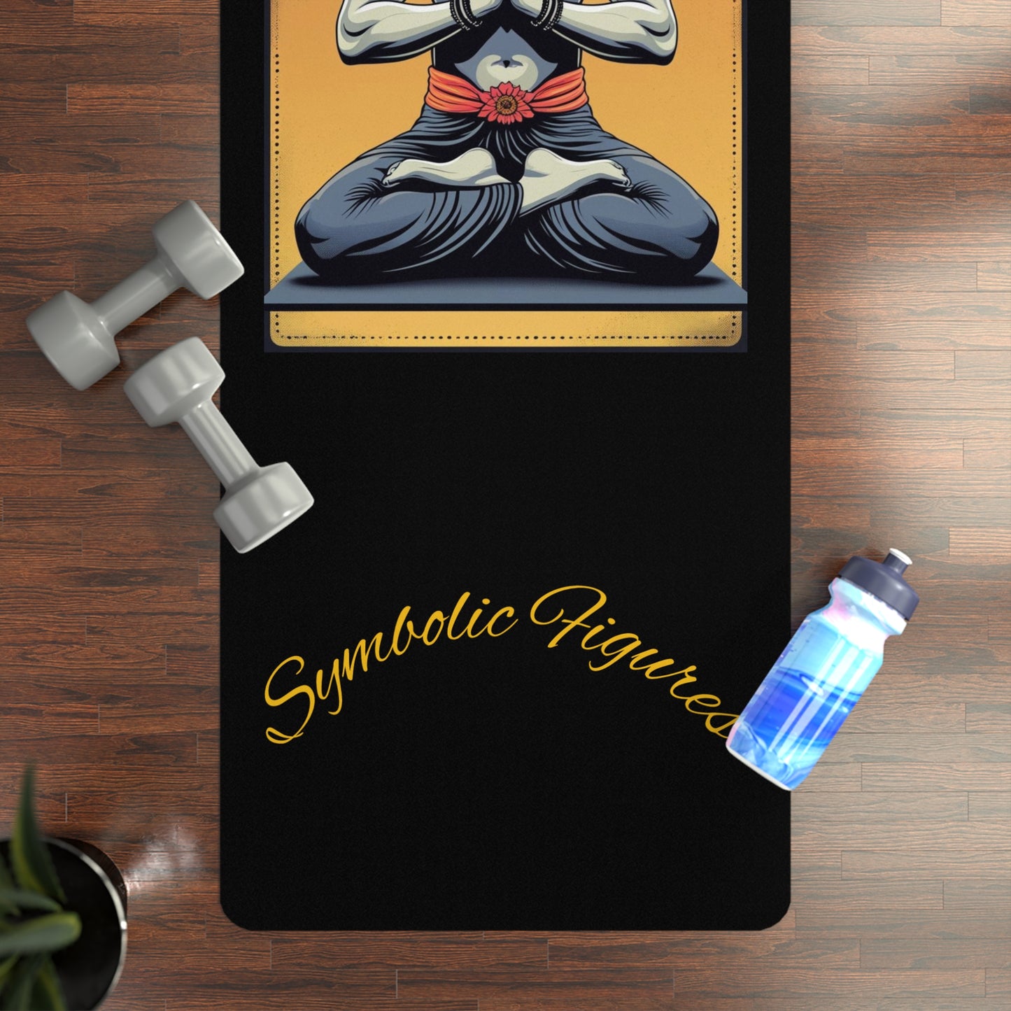Vibrant Rubber Yoga Mat with Mandala Design, Perfect for Home Workouts, Fitness Gifts, Mindfulness, Yoga Studios, Meditation