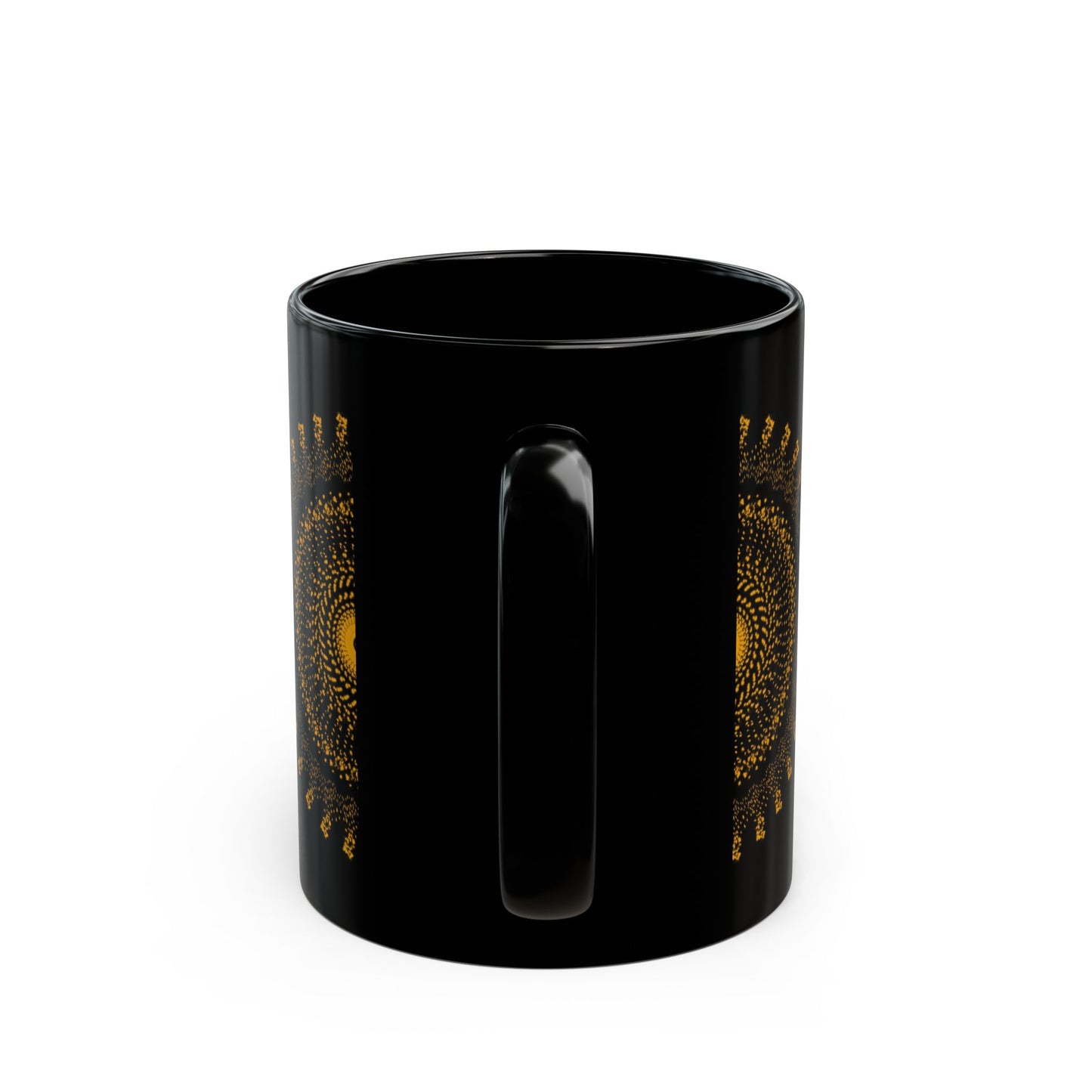 Bohemian Mandala Black Mug - 11oz & 15oz Coffee Cup for Home & Office