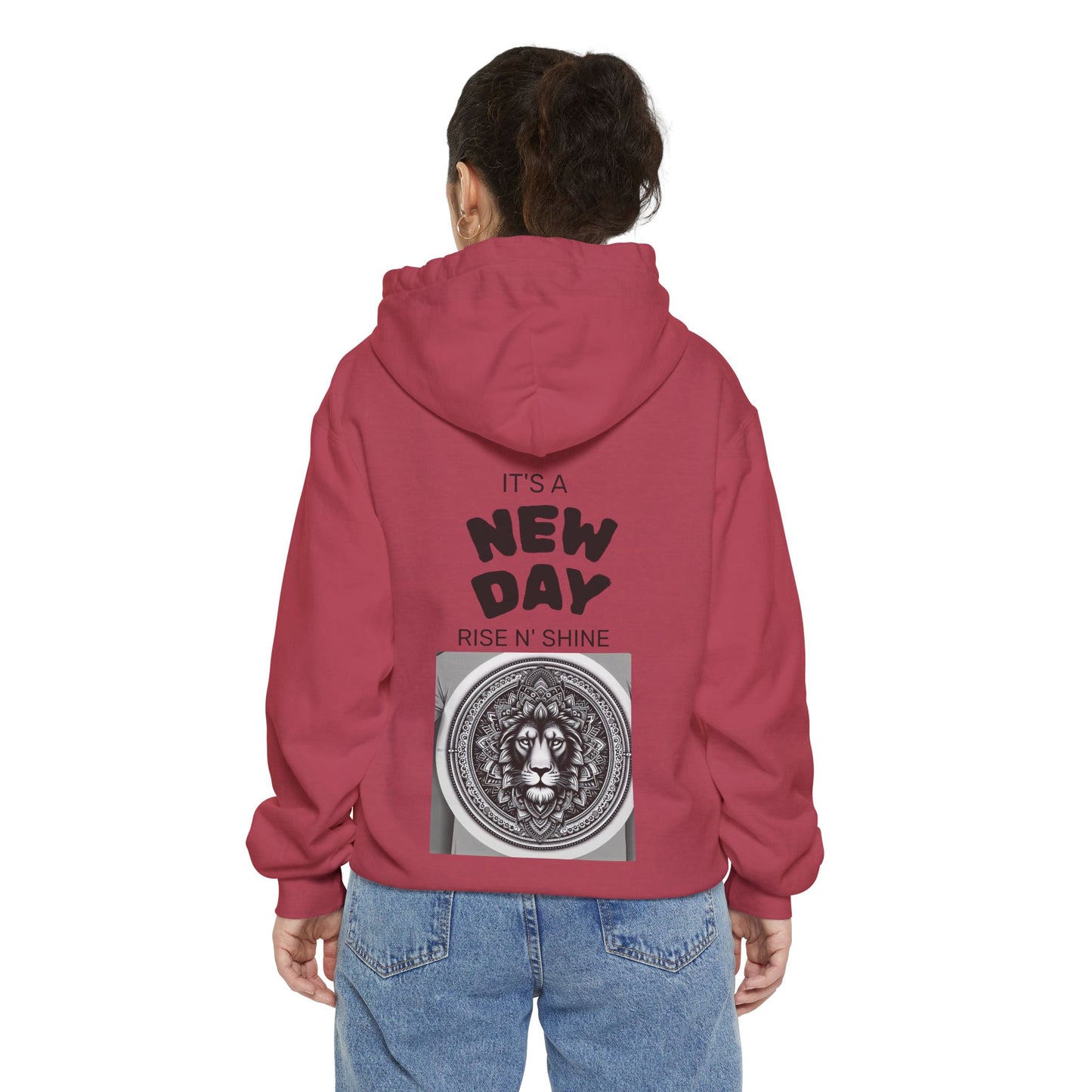 Monochrome Lion Design Hoodie, Cozy Unisex Hoodie, Gift for Him/Her, Stylish Casual Wear, Cool Streetwear