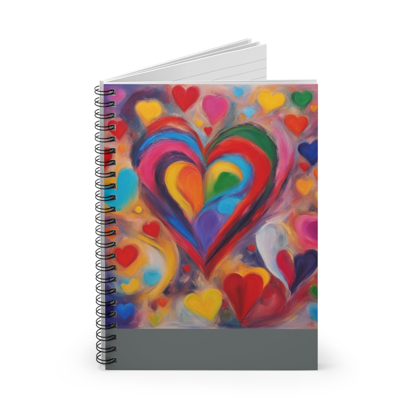 Colorful Heart Spiral Notebook - Perfect for Love Notes & Creative Writing