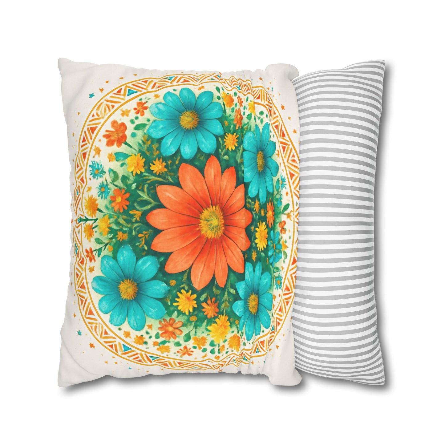 Bohemian Mandala Pillowcase, Home Decor for Meditation, Yoga Gift, Couch Accessory, Cozy Atmosphere, Zen Living Room
