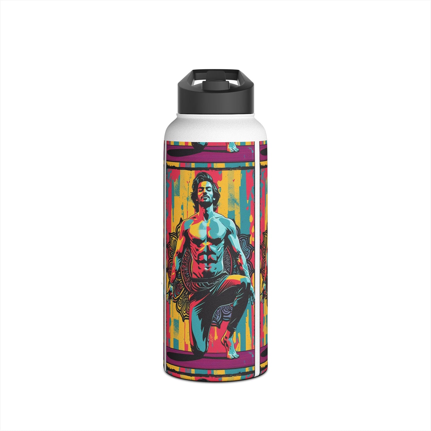Vibrant Stainless Steel Water Bottle - Motivational Gym Hydration, Eco-Friendly Travel Mug, Fitness Gift, Workout Accessory