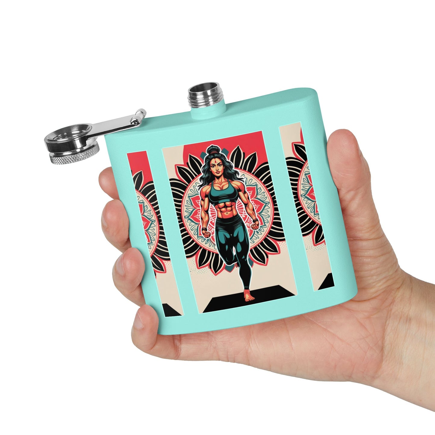 Colorful Yoga Stainless Steel Flask - Perfect for Meditation, Travel, Gifts, Outdoor Adventures, or Celebrations