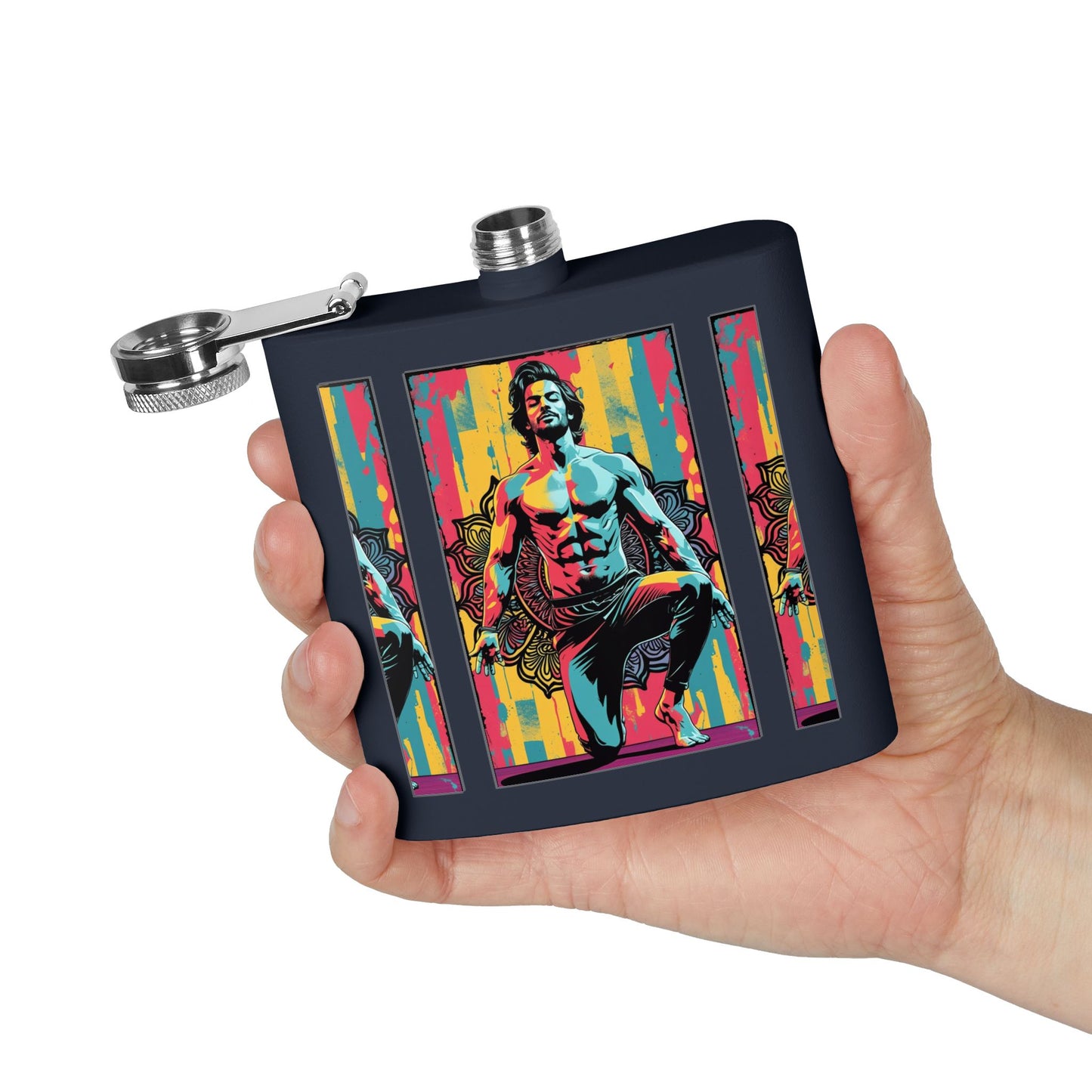 Colorful Yoga Stainless Steel Flask - Perfect for Meditation, Travel, Gifts, Outdoor Adventures, or Celebrations